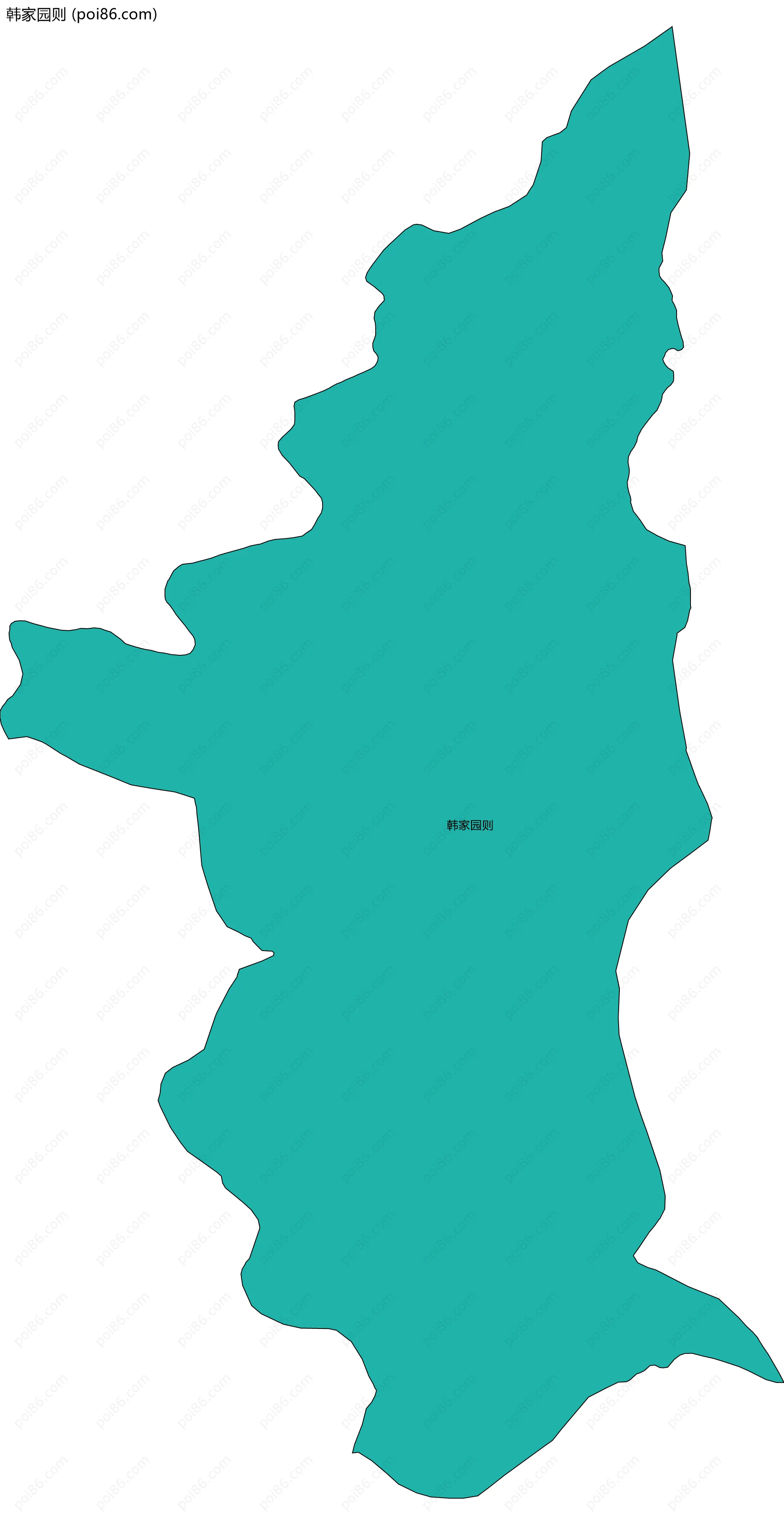 韩家园则边界地图