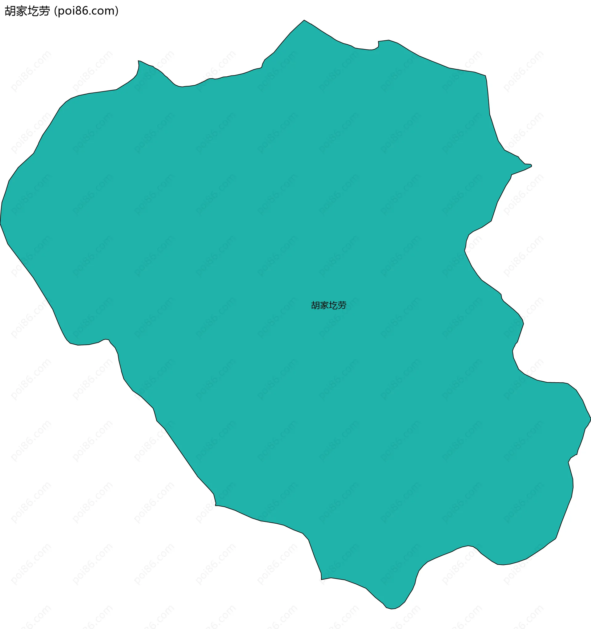 胡家圪劳边界地图