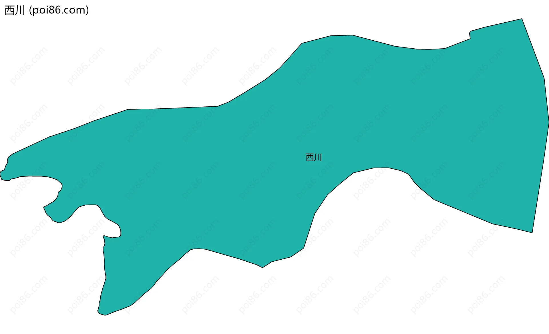 西川边界地图