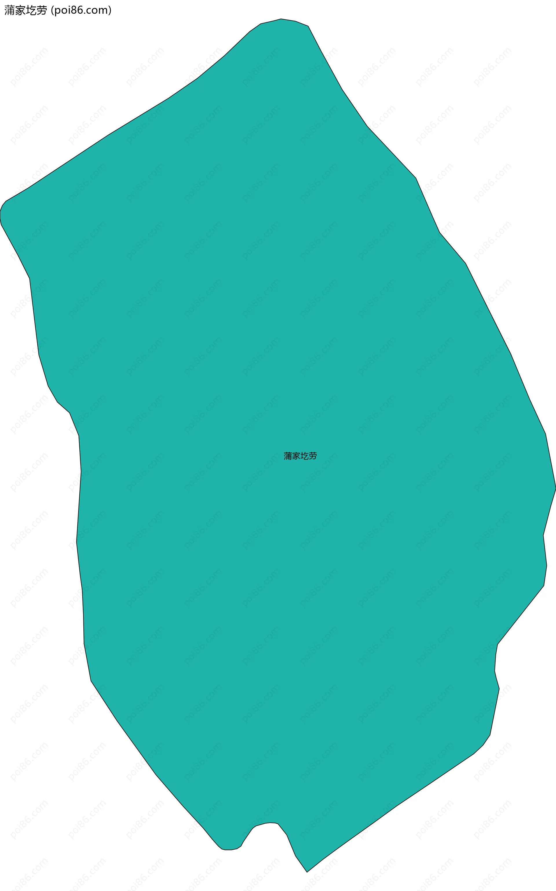 蒲家圪劳边界地图