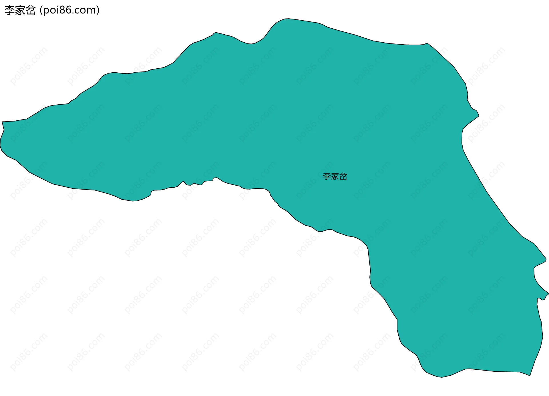 李家岔边界地图