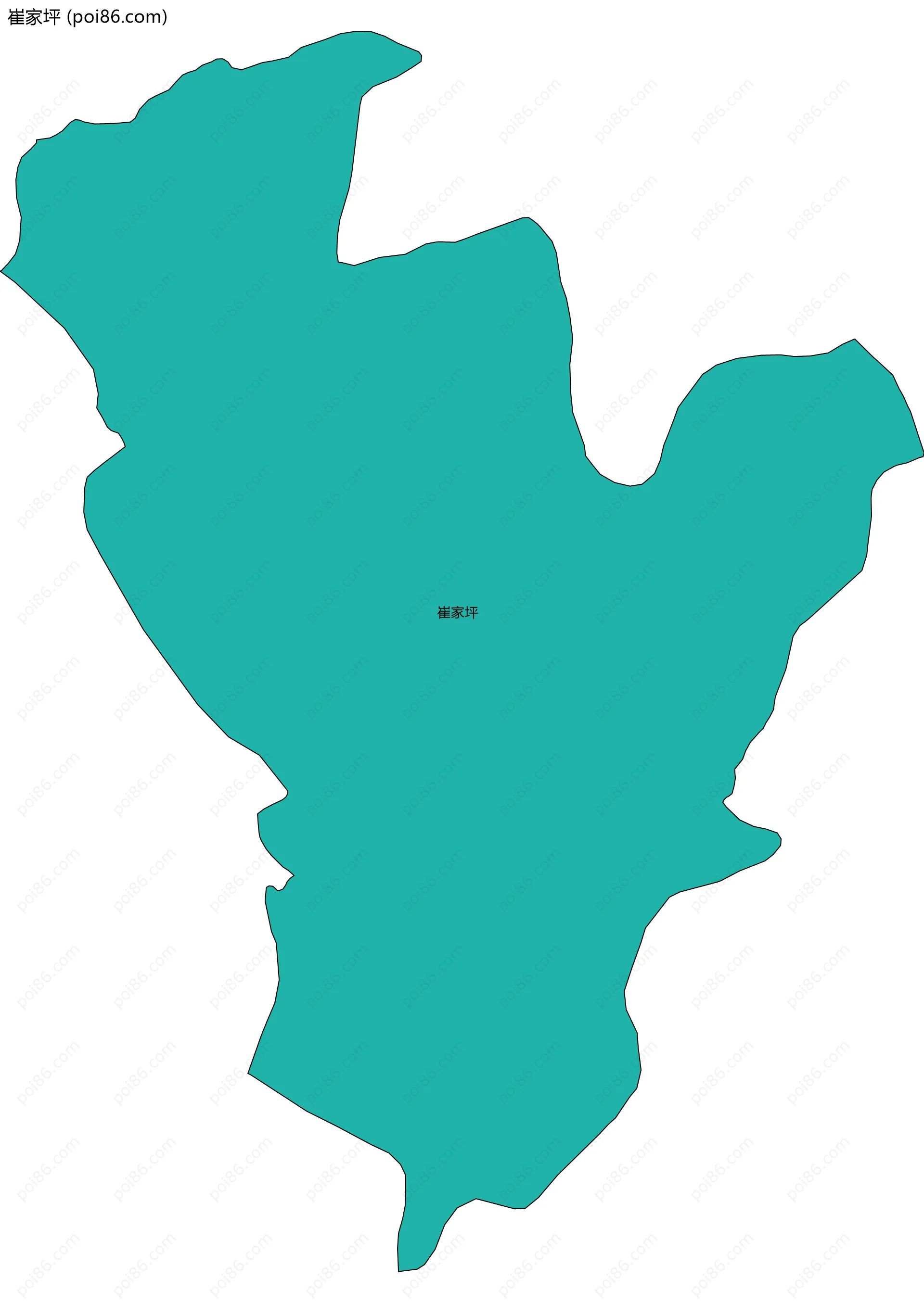 崔家坪边界地图