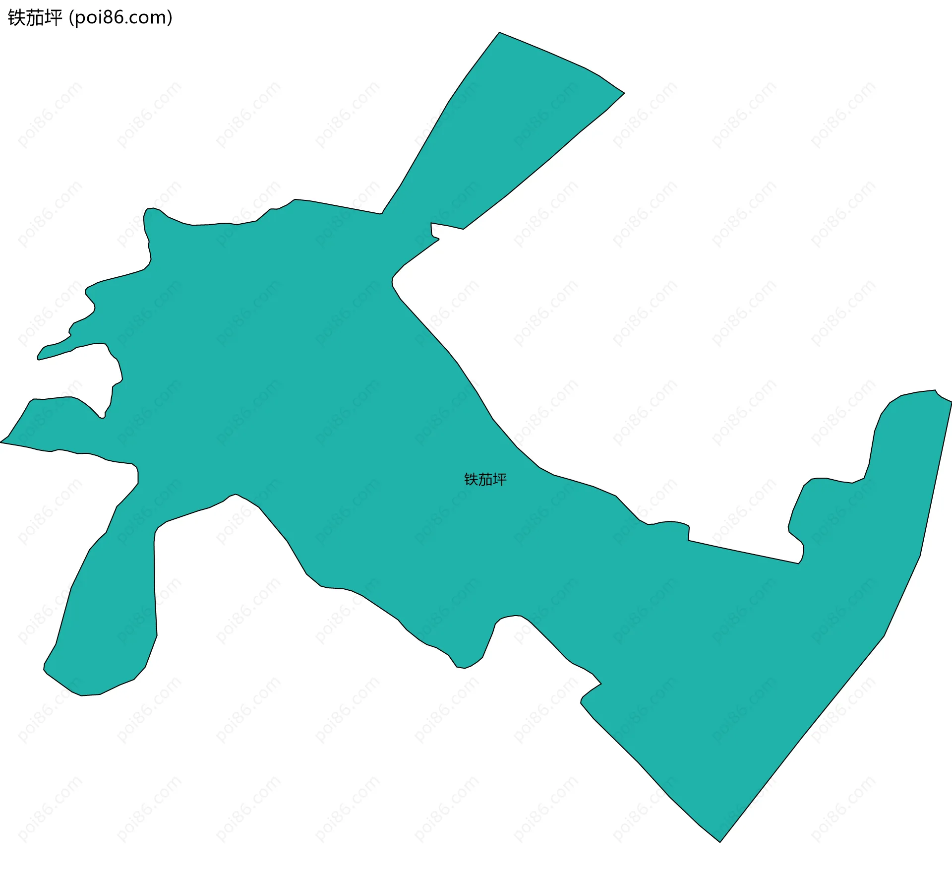 铁茄坪边界地图