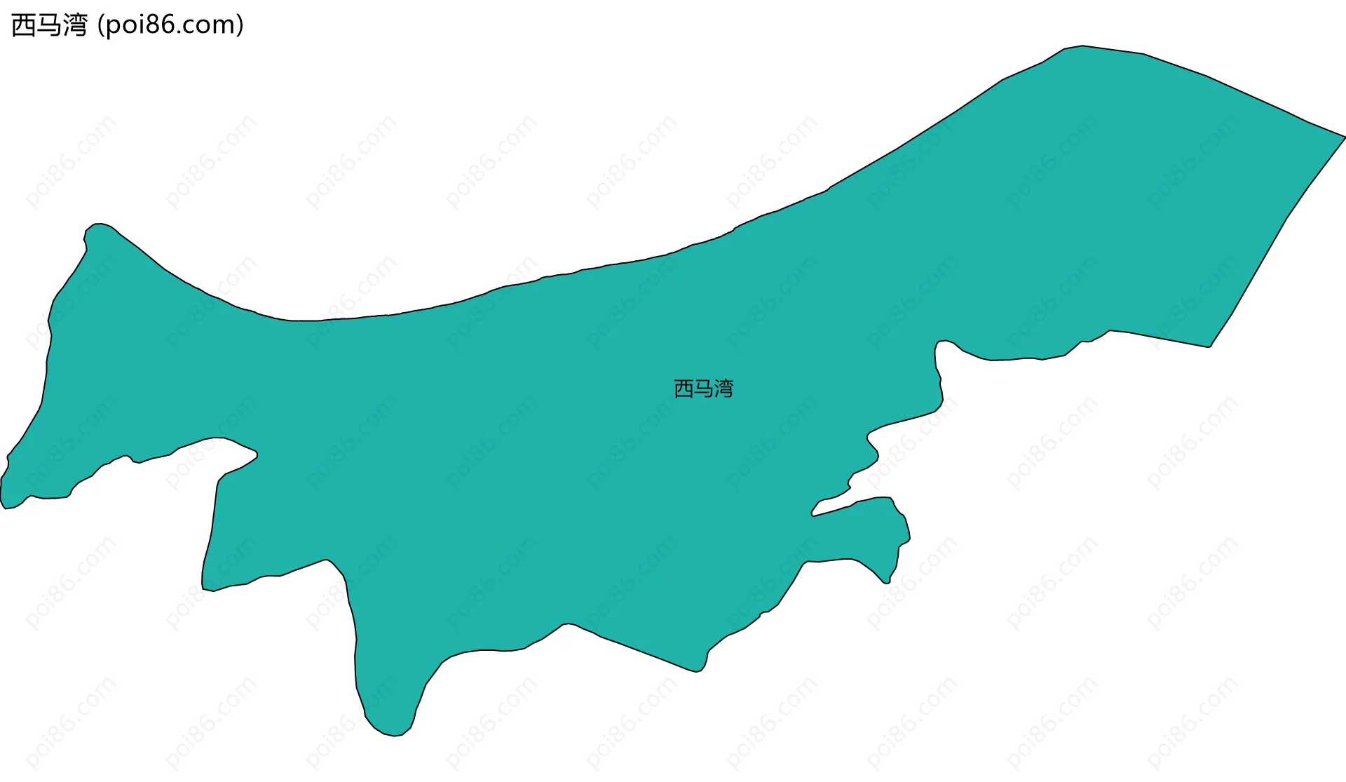 西马湾边界地图