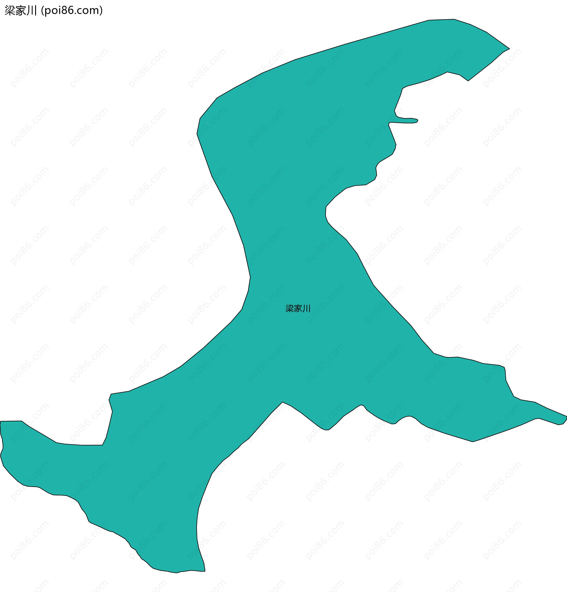 梁家川边界地图