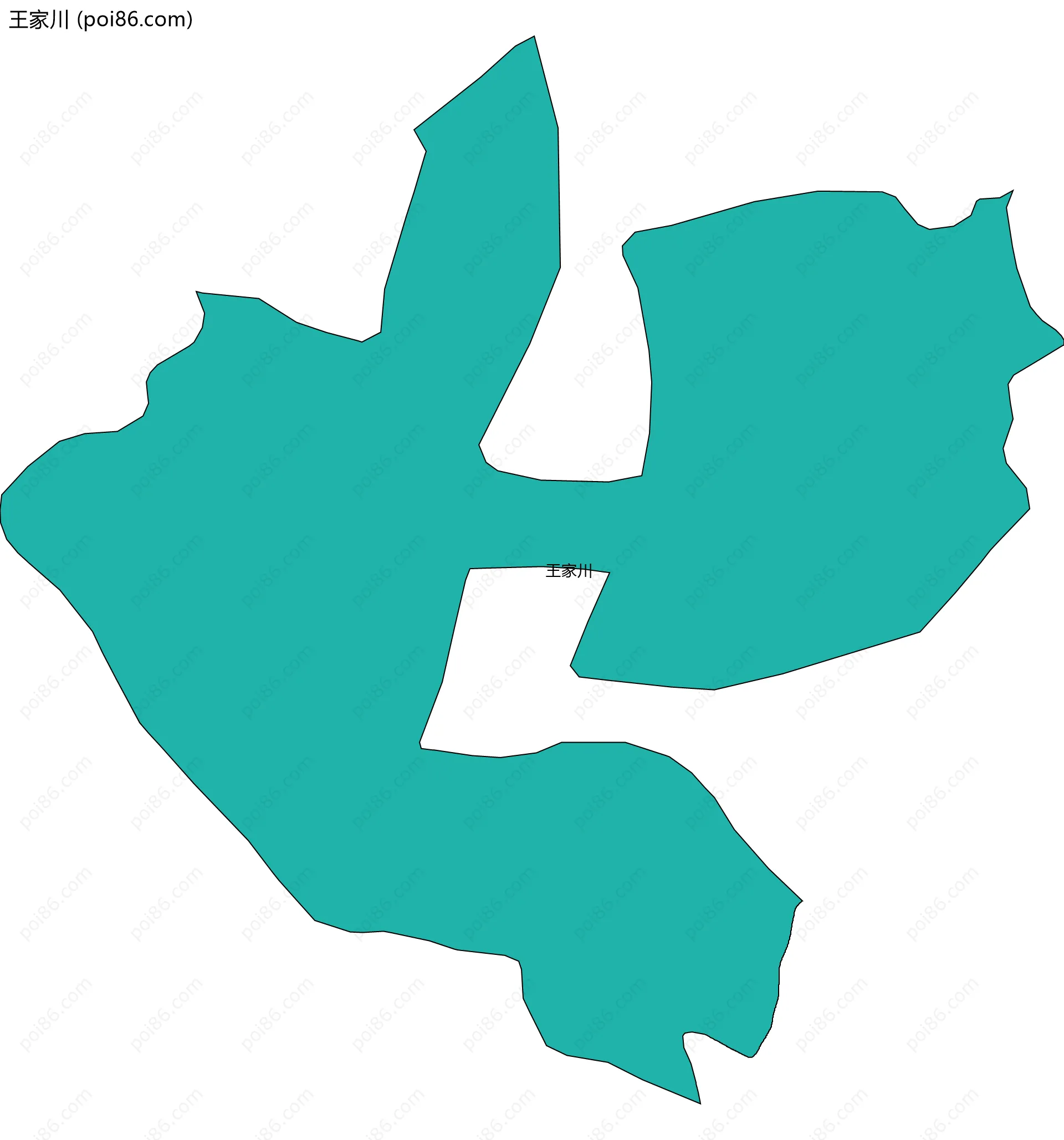 王家川边界地图