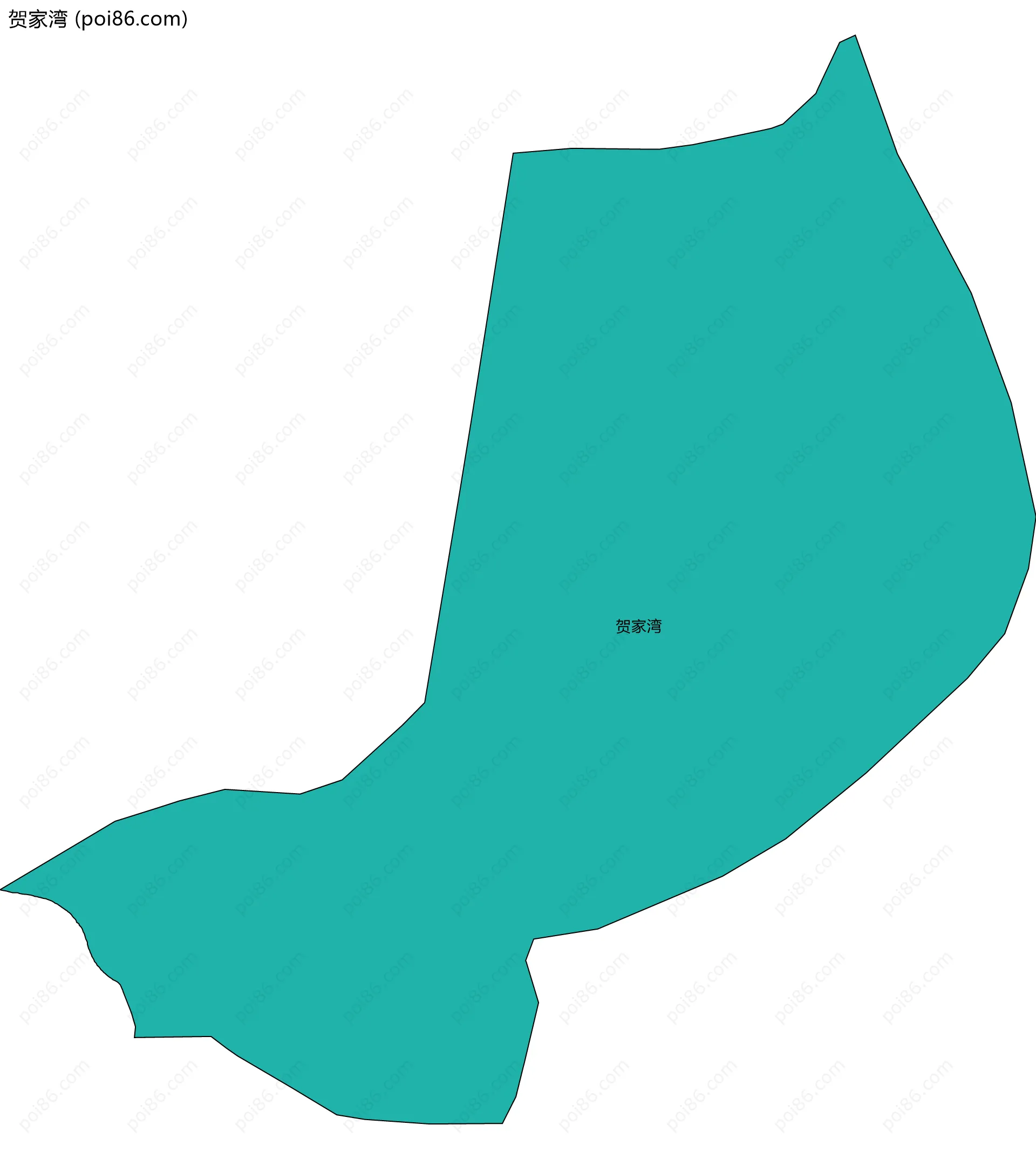 贺家湾边界地图