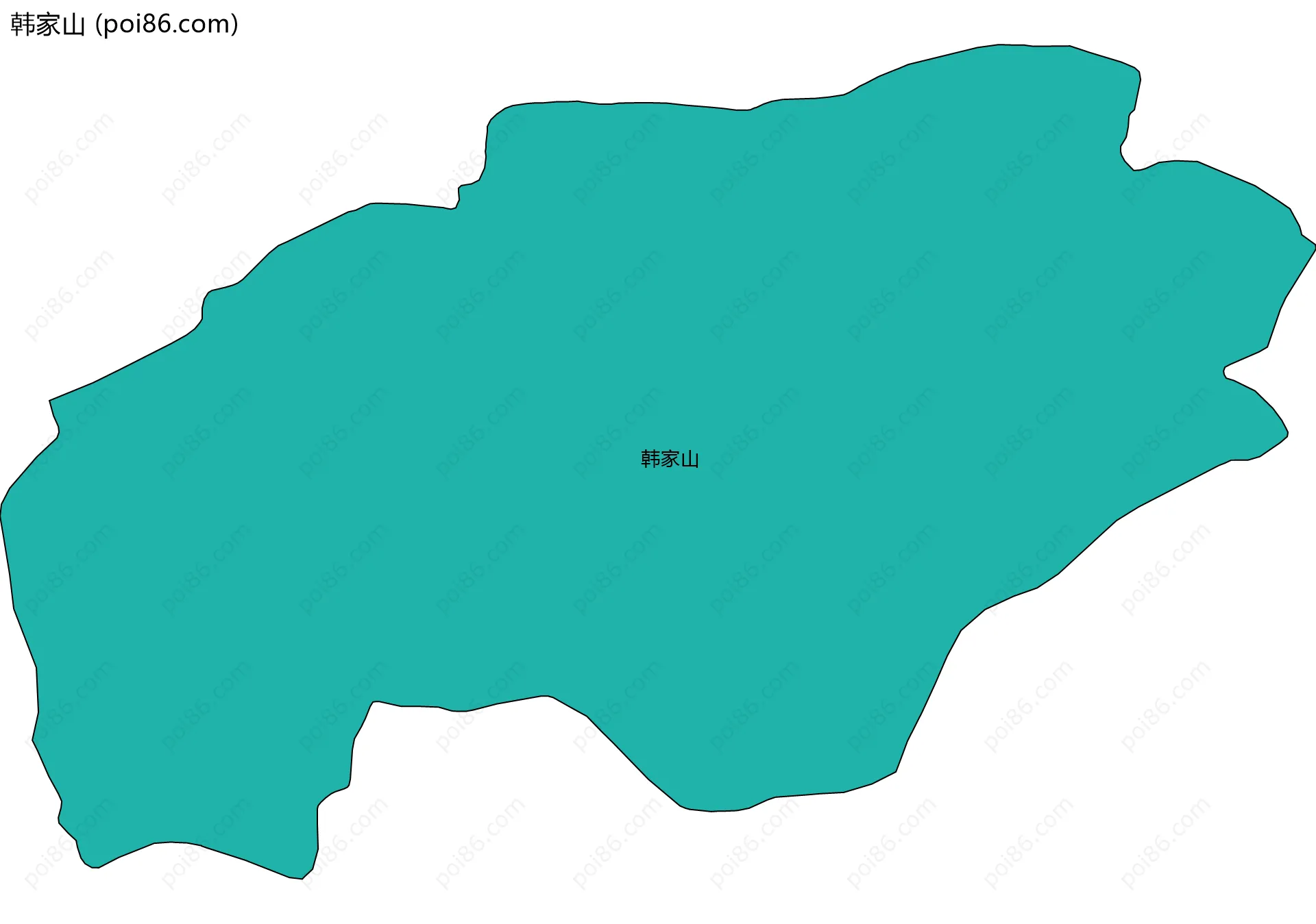 韩家山边界地图