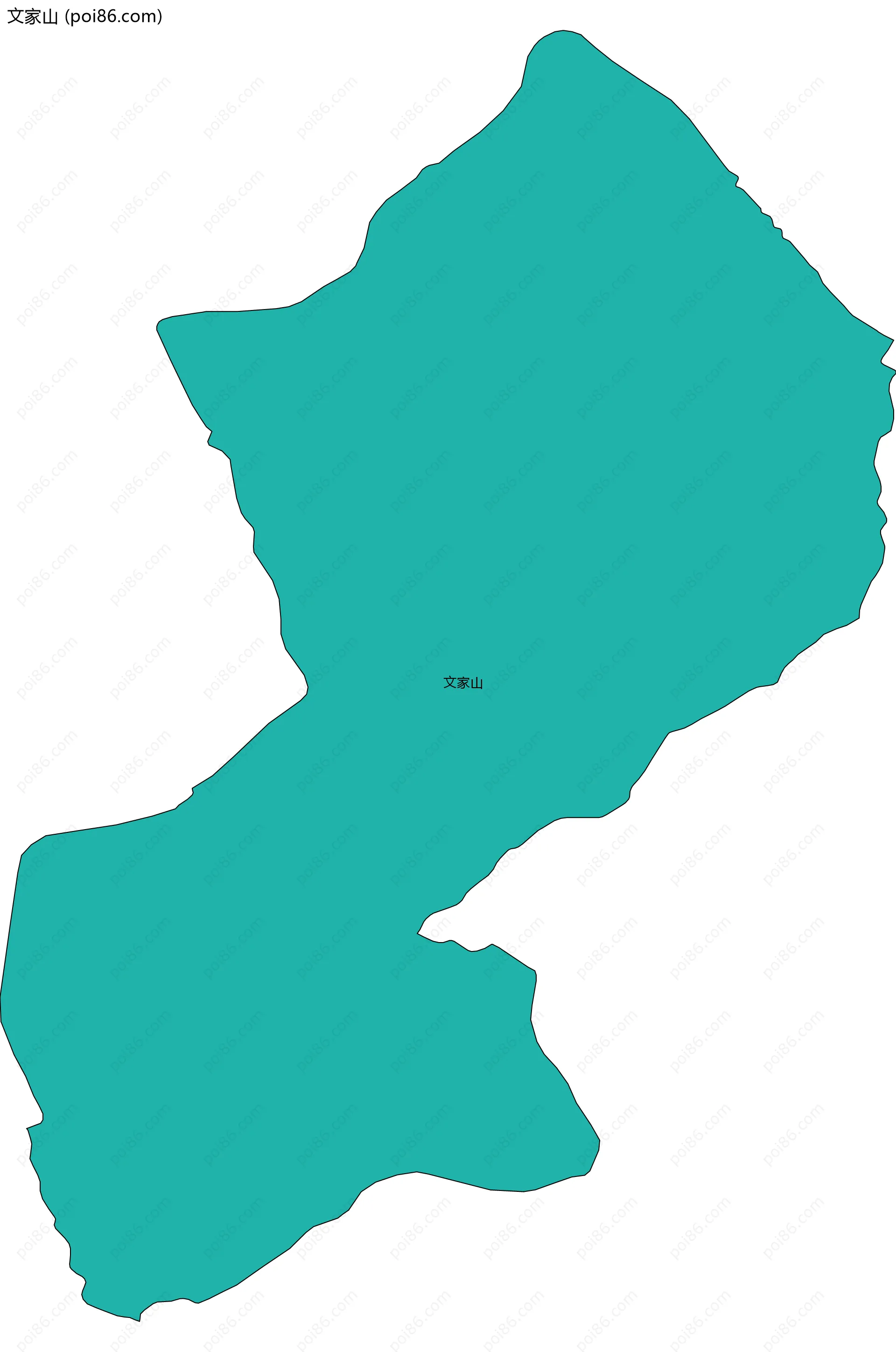 文家山边界地图