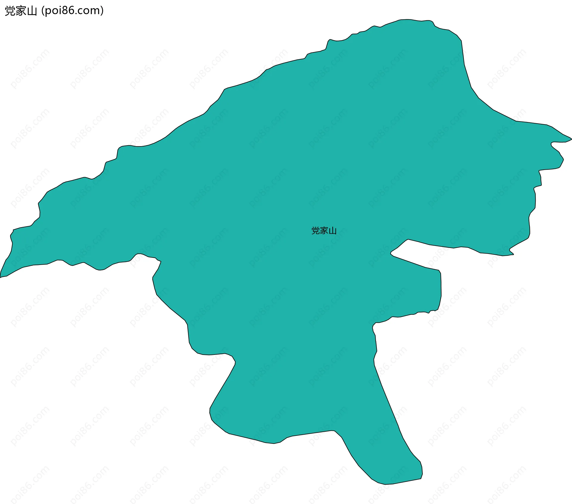 党家山边界地图