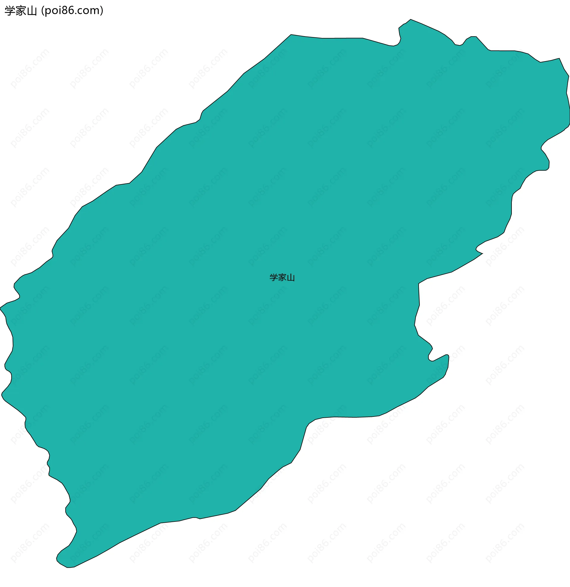 学家山边界地图