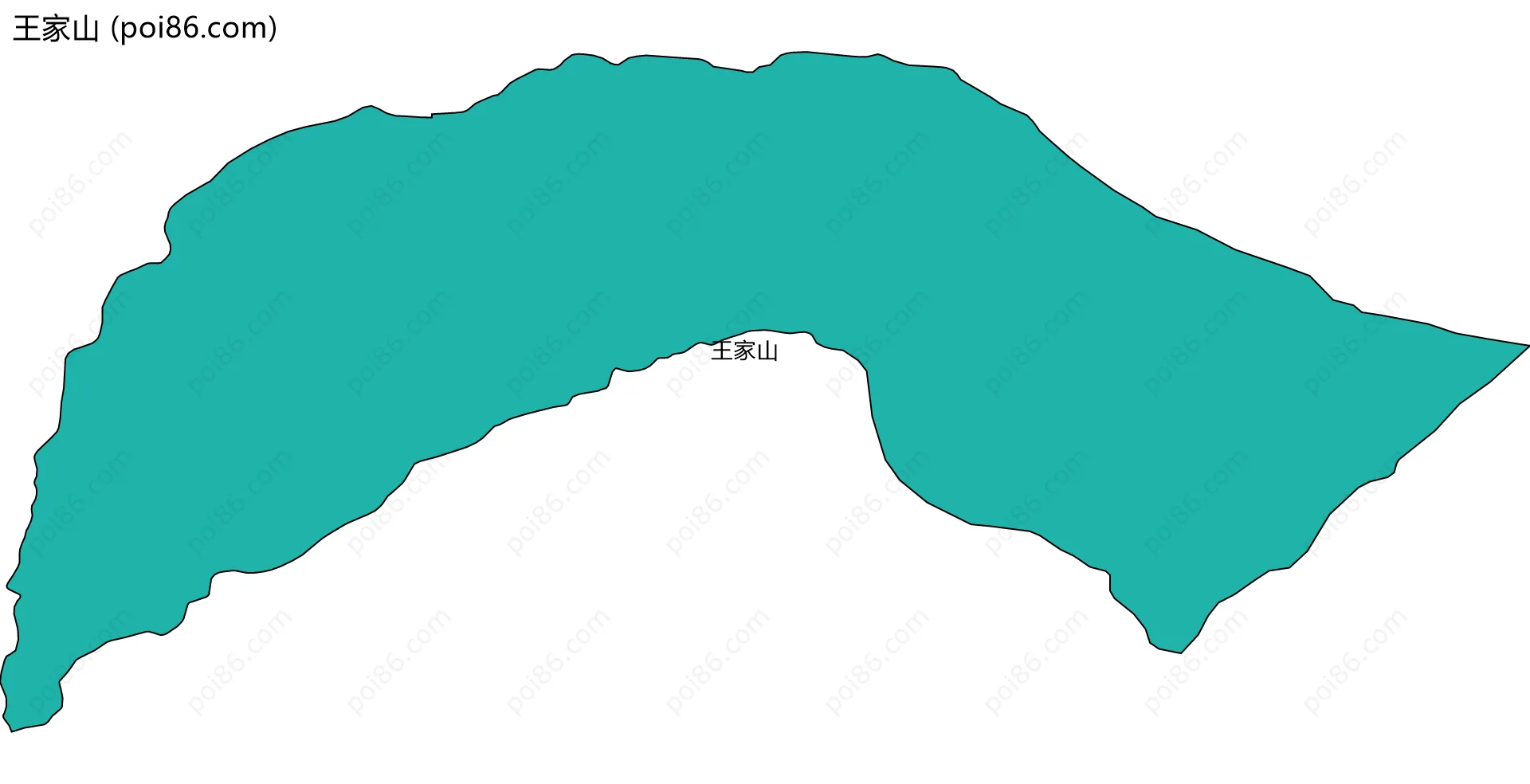 王家山边界地图