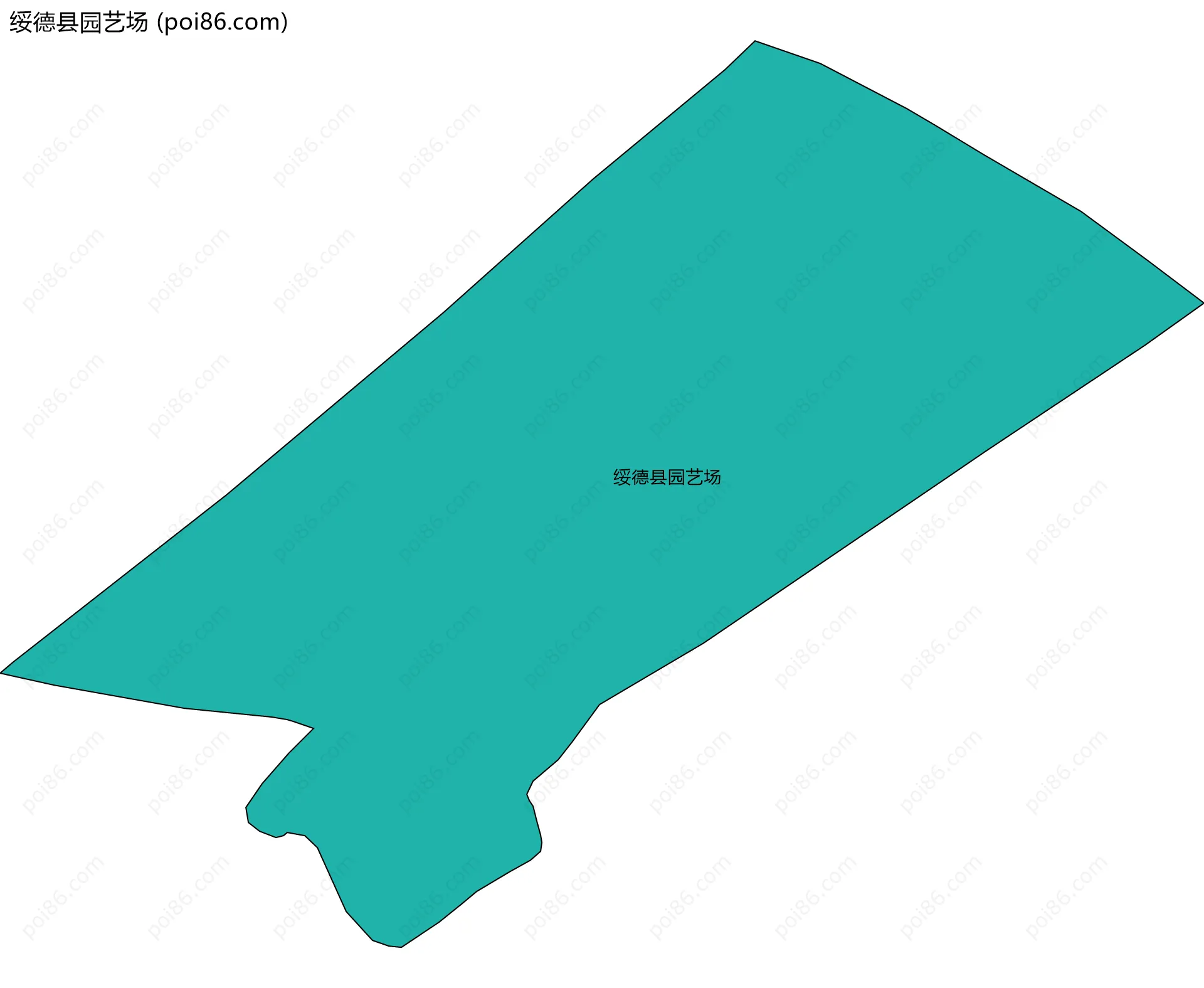 绥德县园艺场边界地图