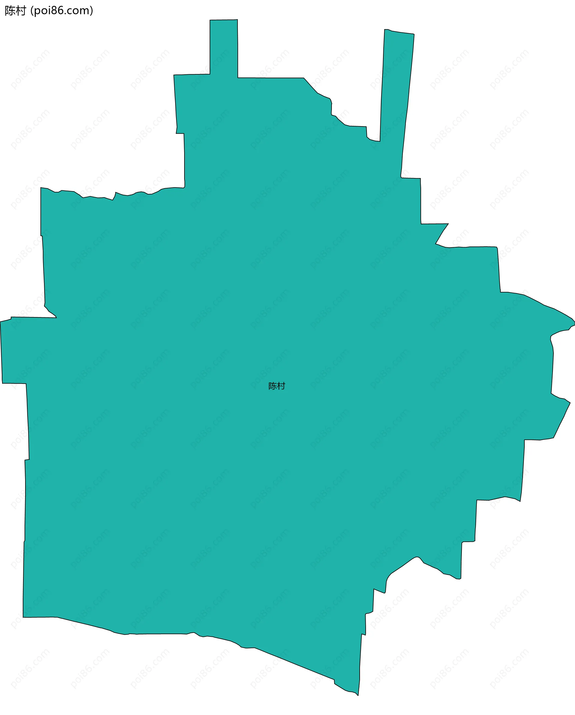 陈村边界地图