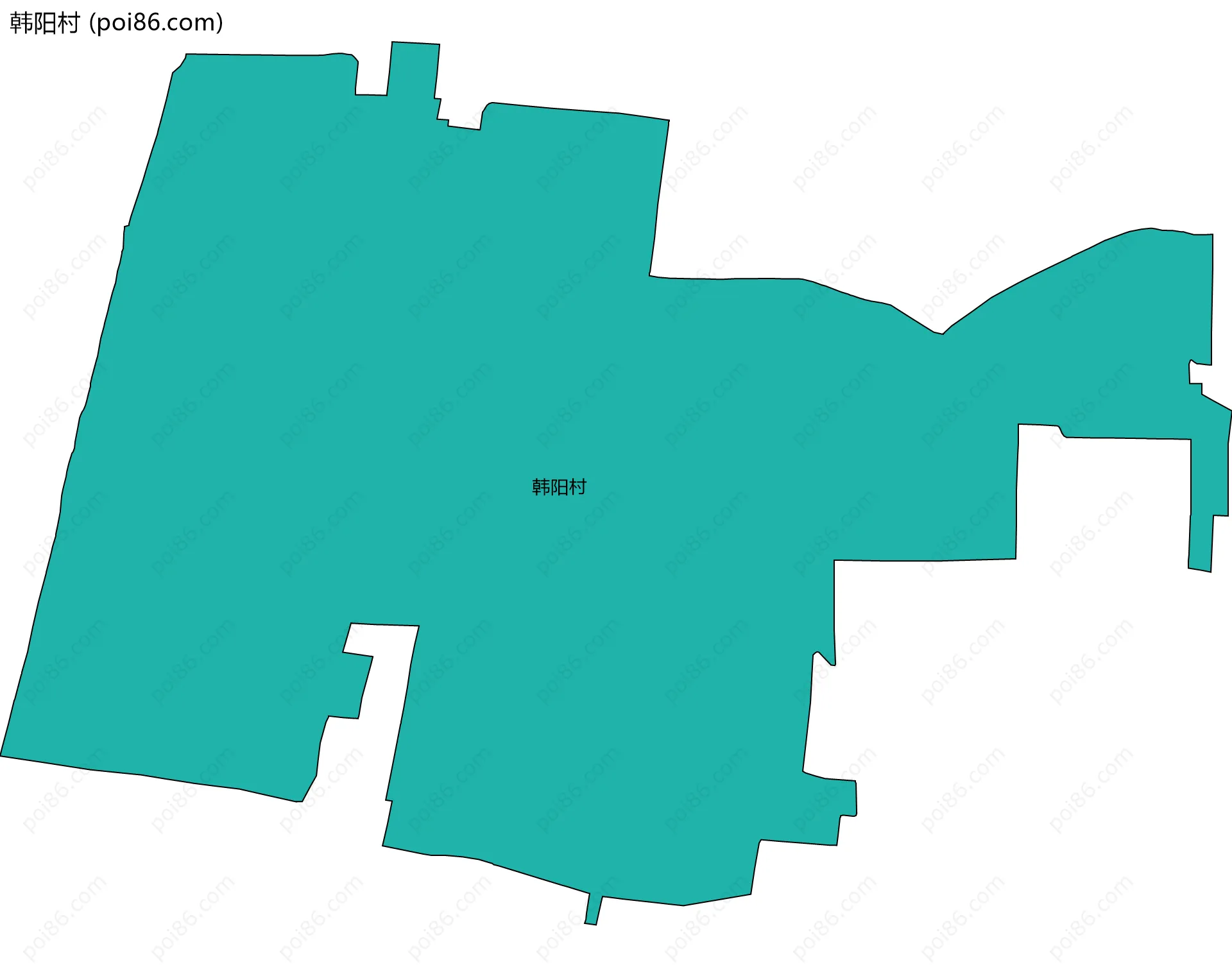 韩阳村边界地图