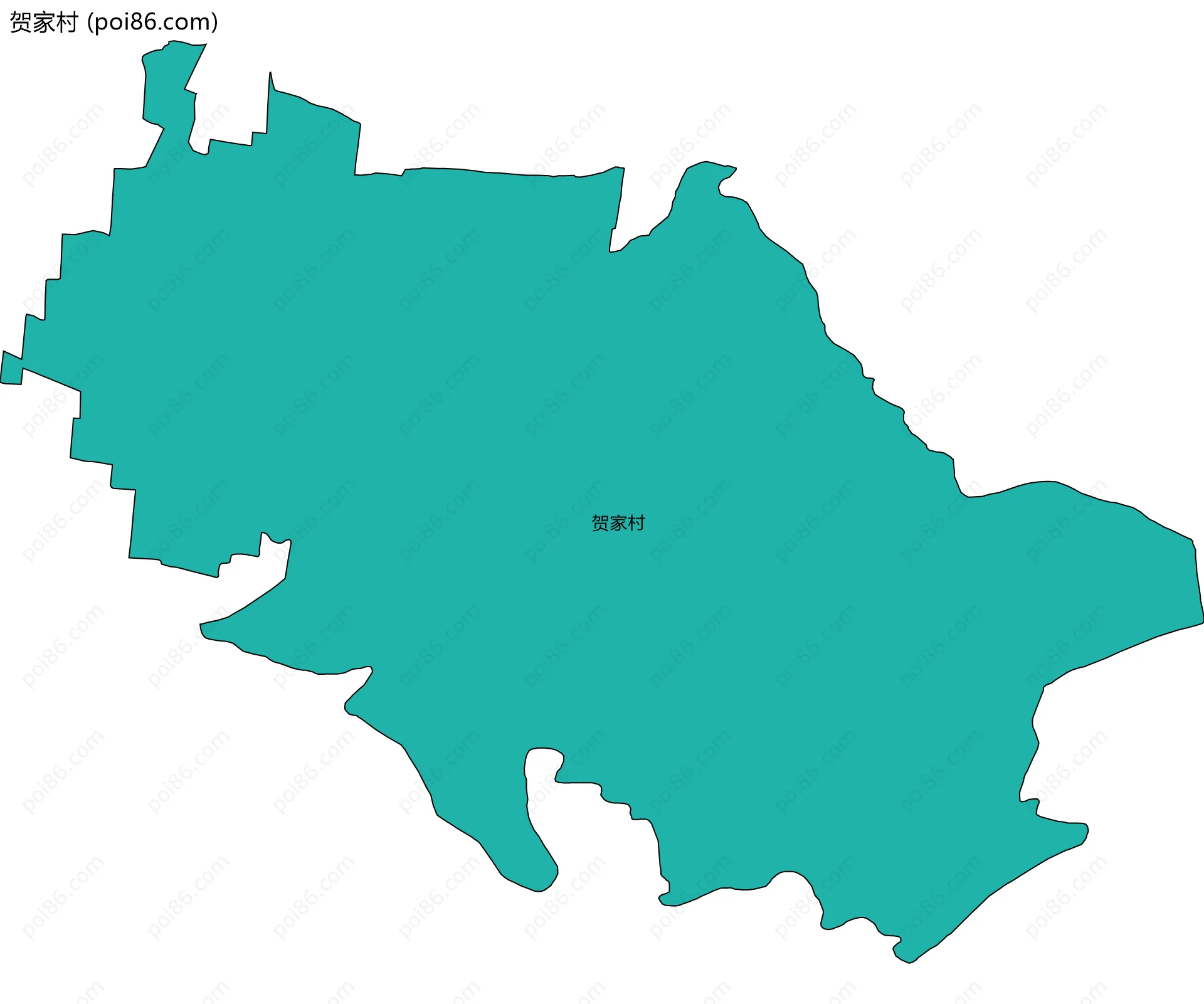 贺家村边界地图