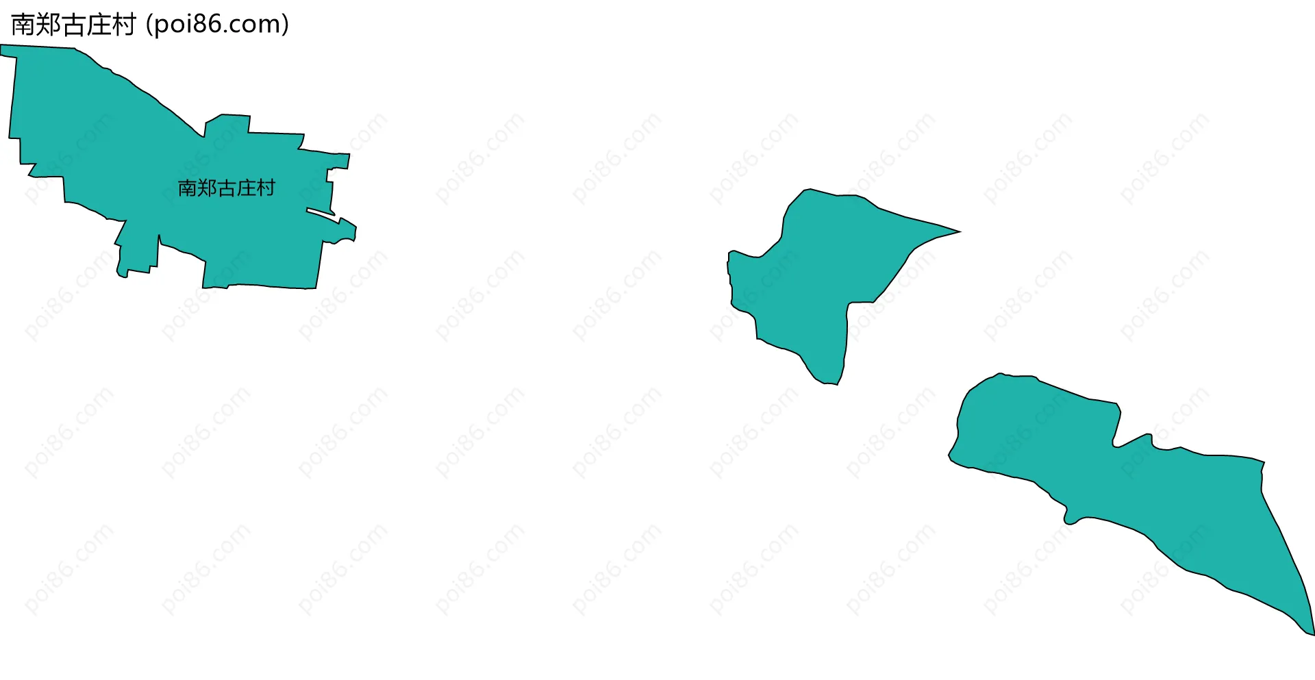 南郑古庄村边界地图