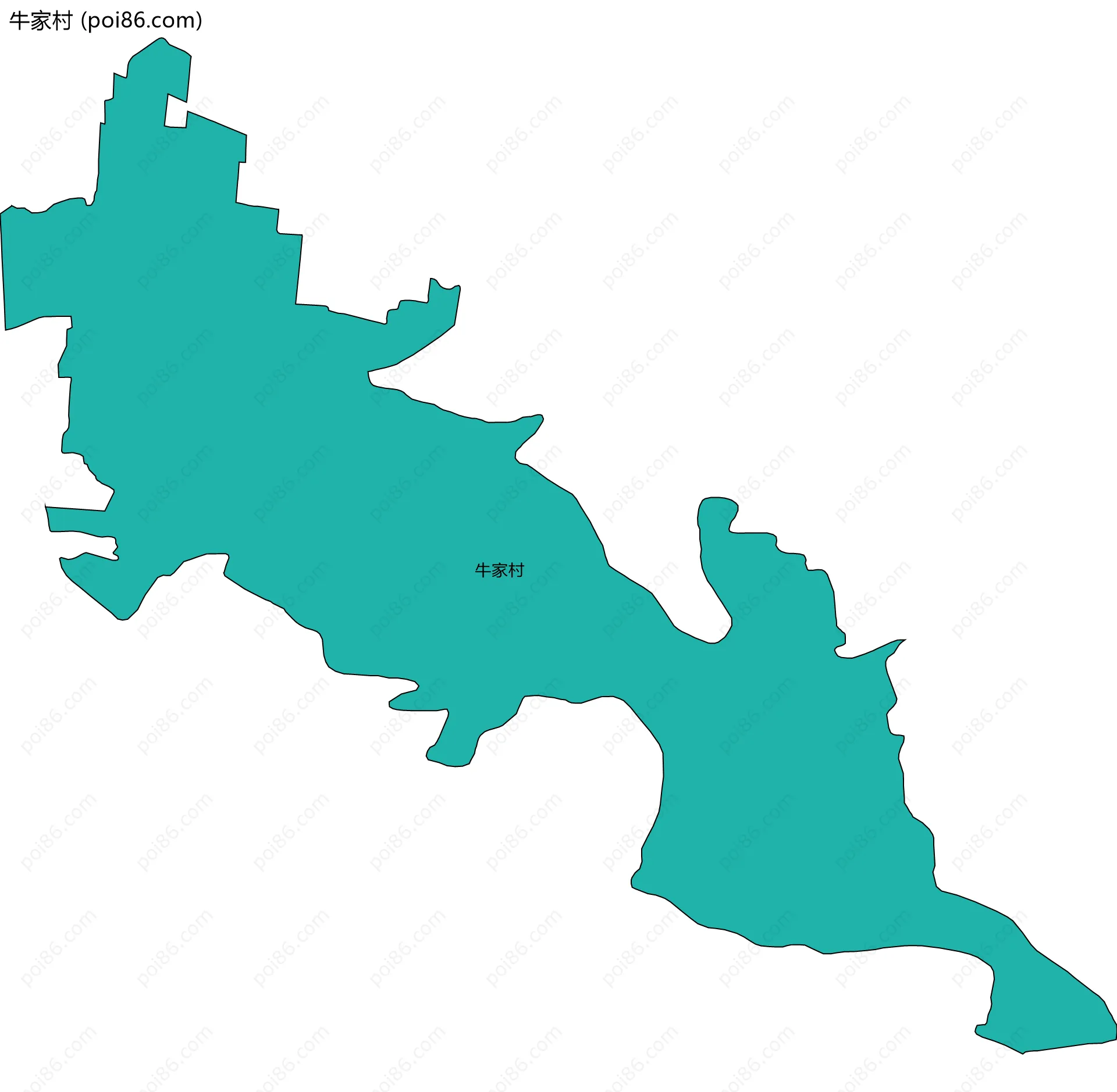 牛家村边界地图