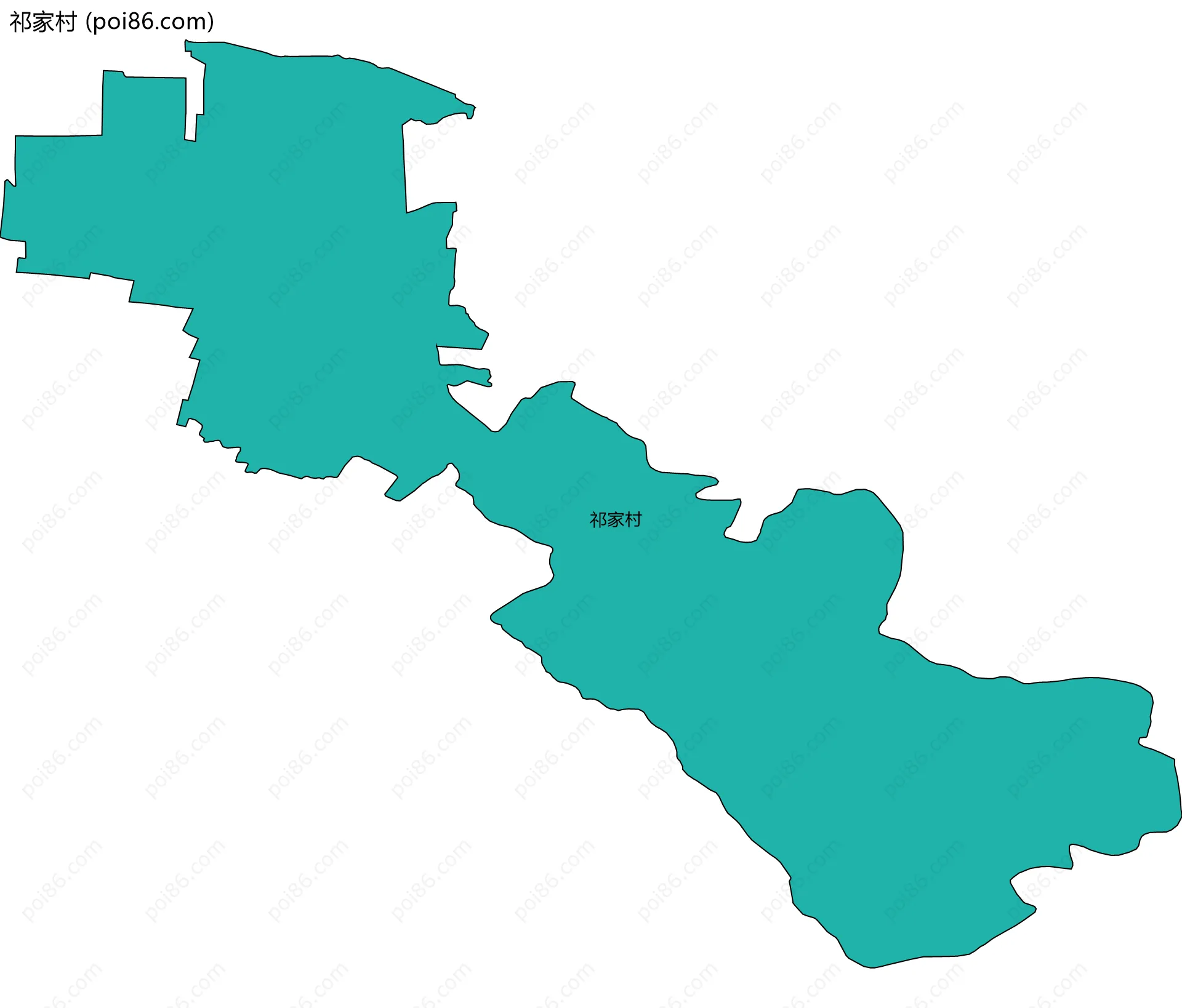 祁家村边界地图