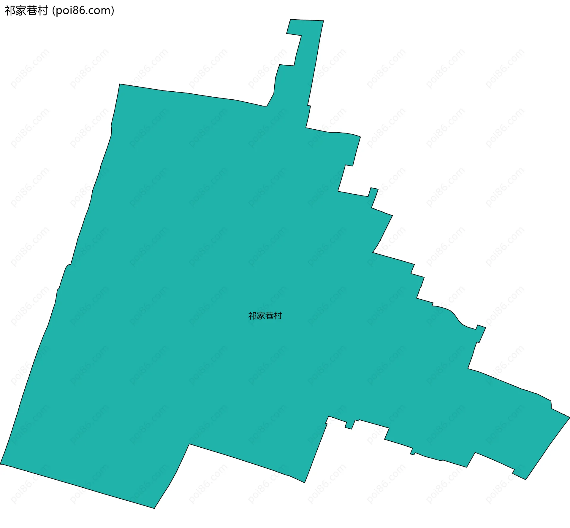 祁家巷村边界地图