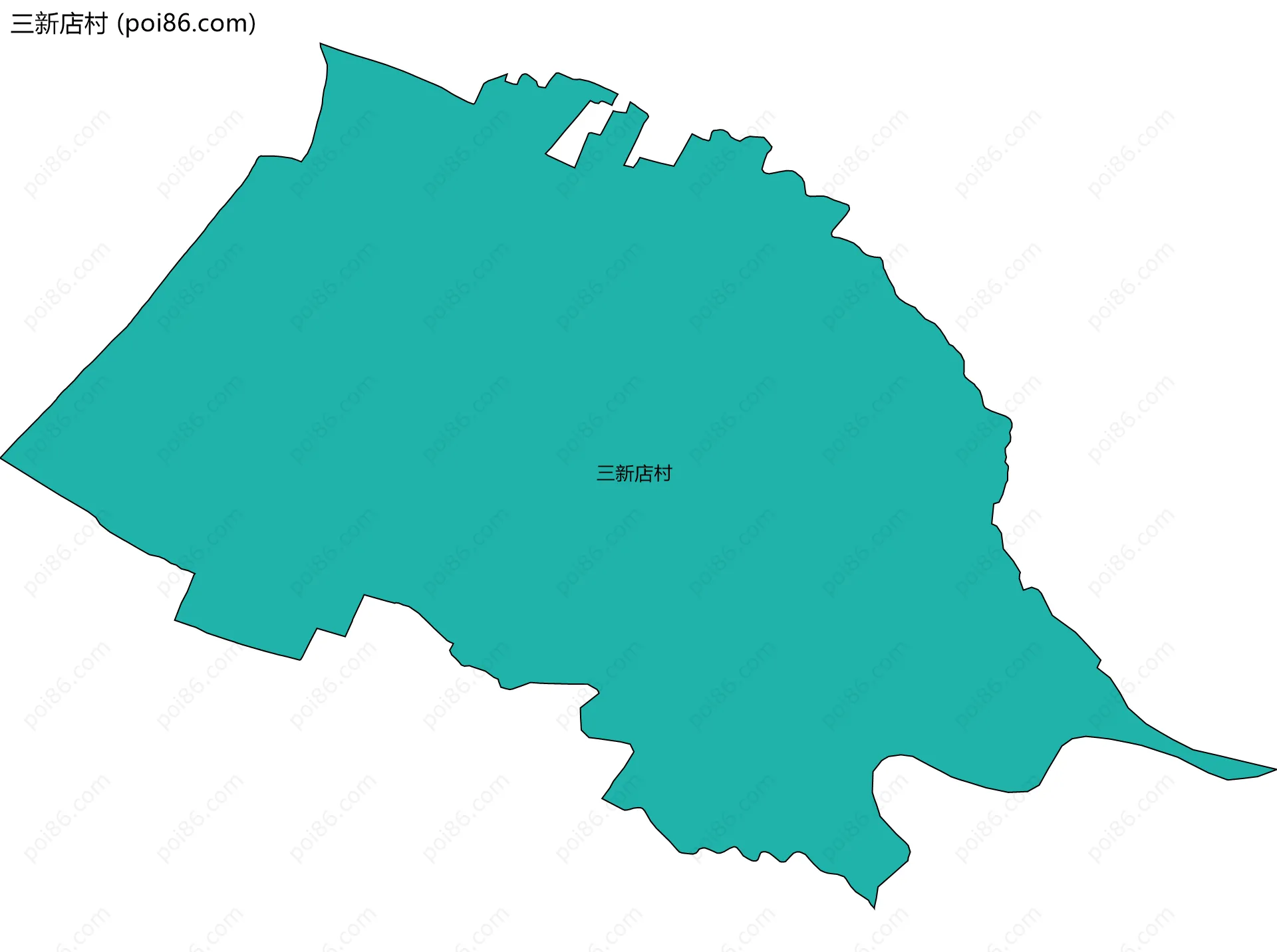 三新店村边界地图
