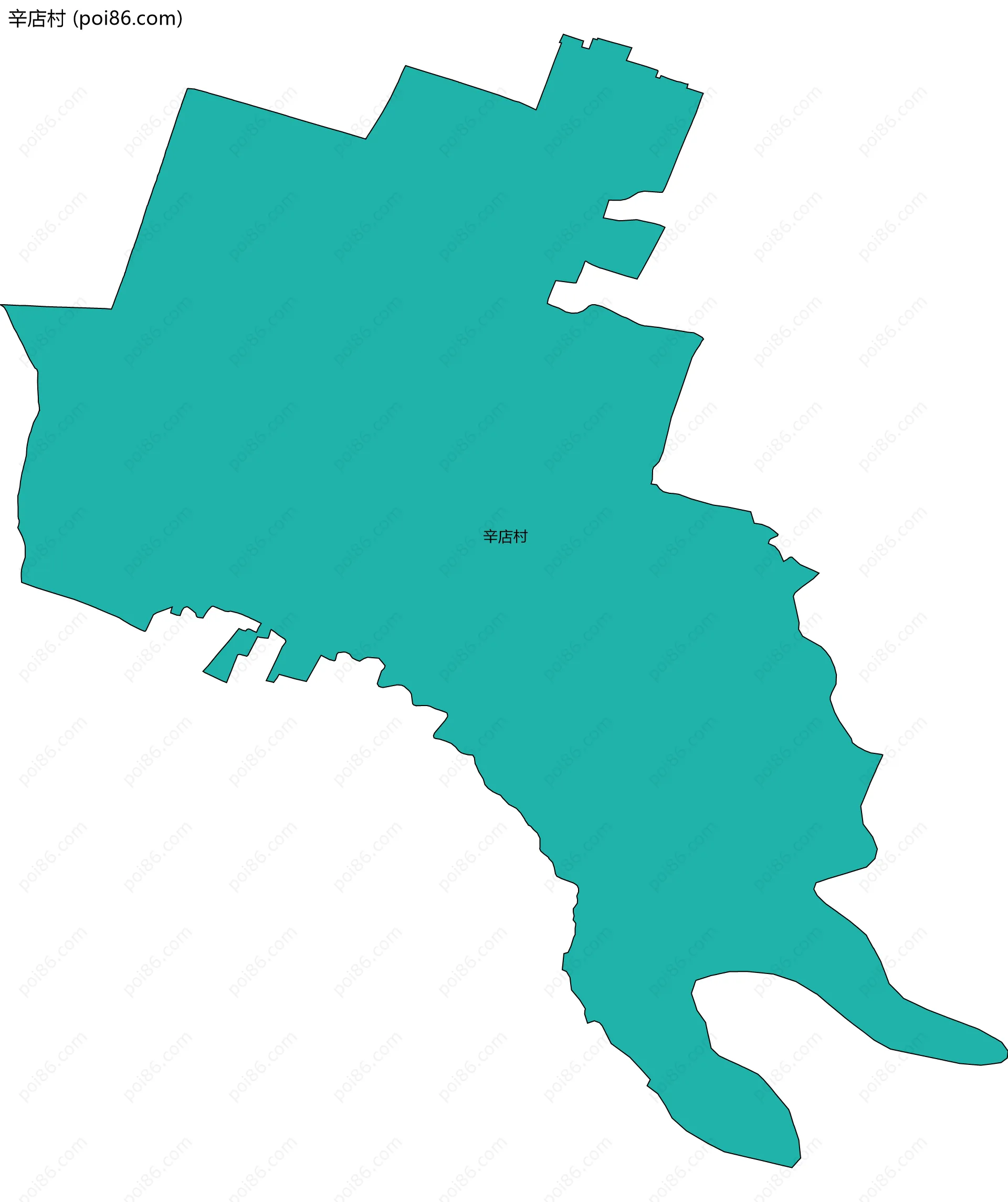 辛店村边界地图