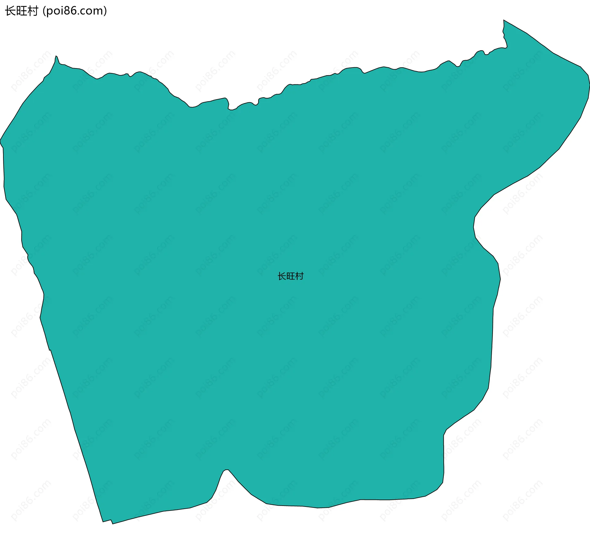 长旺村边界地图