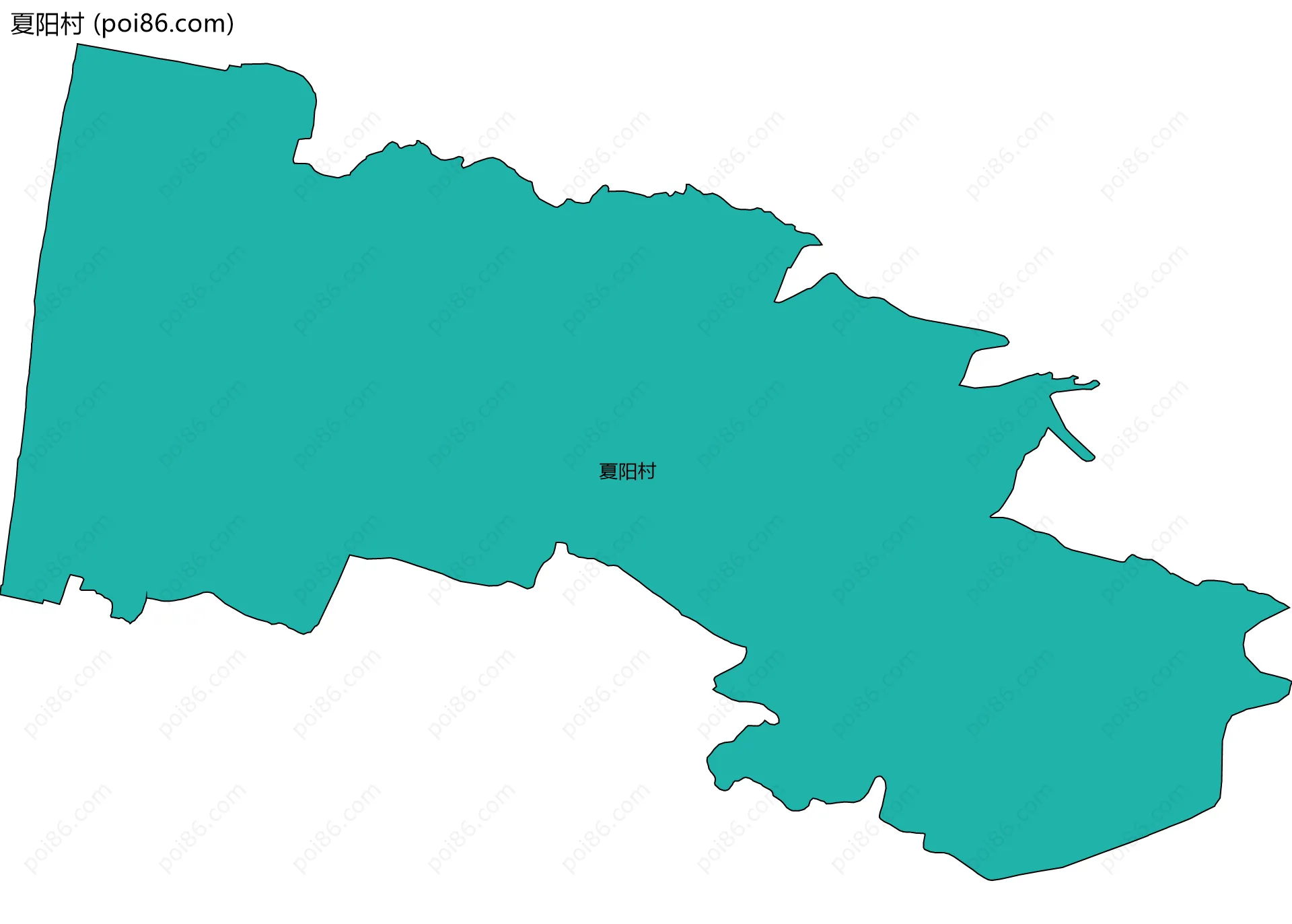 夏阳村边界地图
