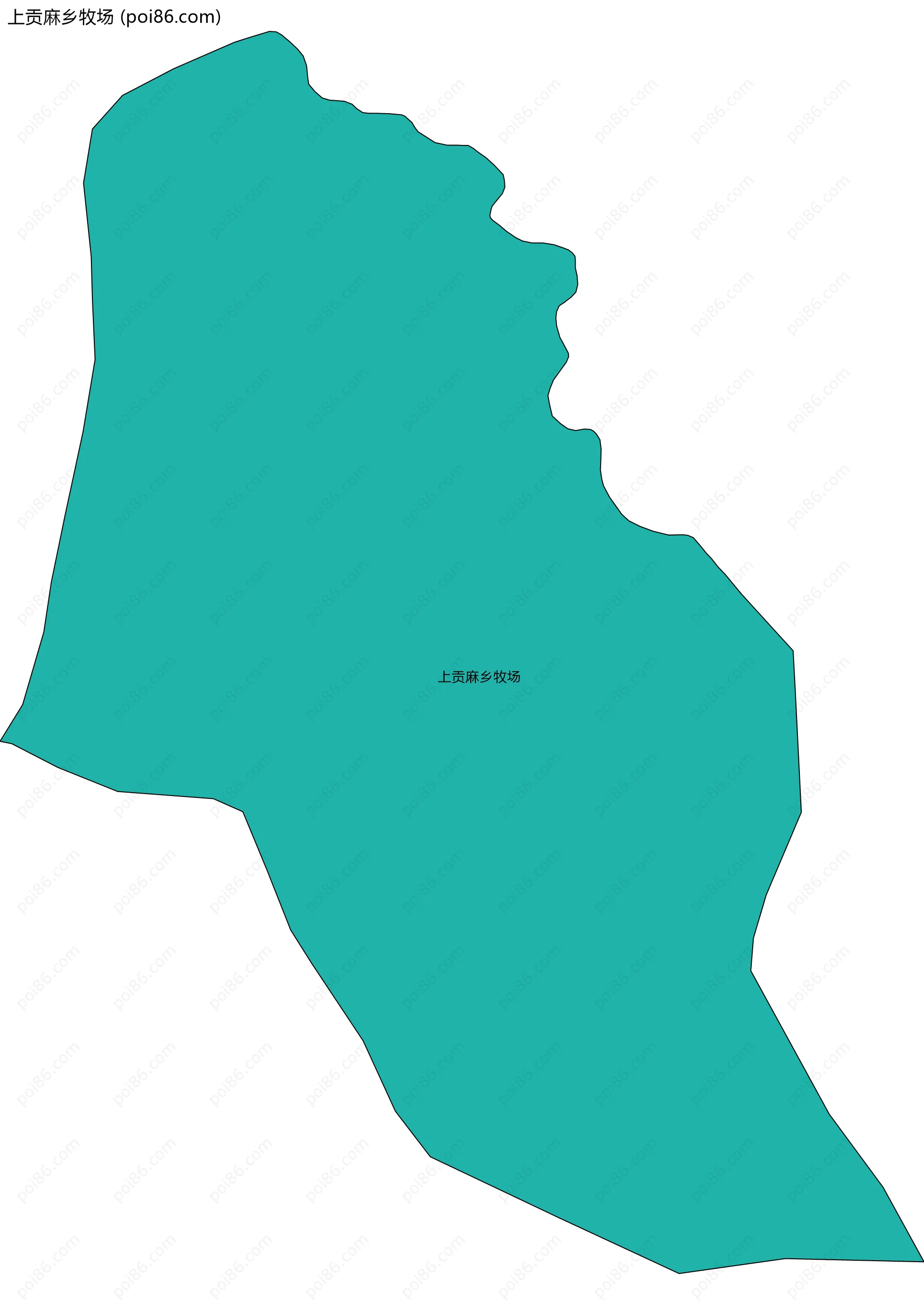 上贡麻乡牧场边界地图