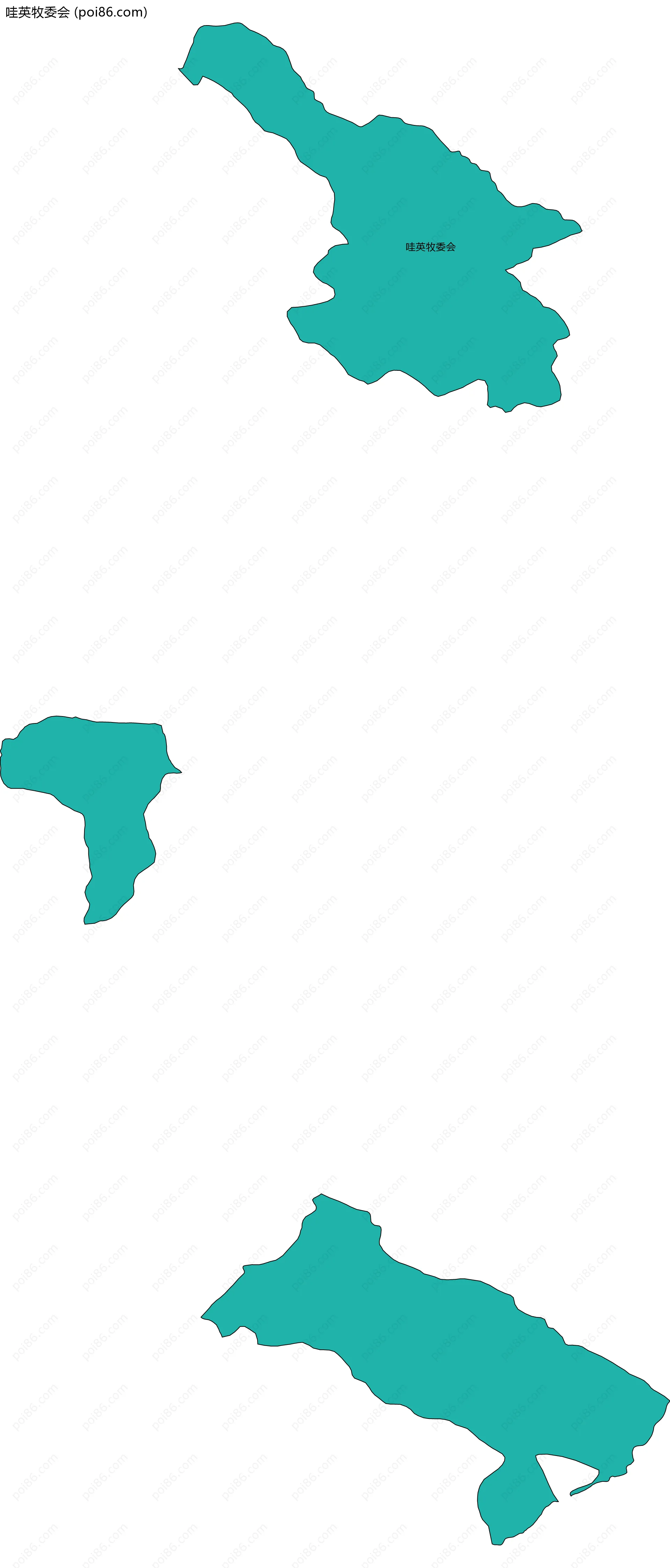 哇英牧委会边界地图