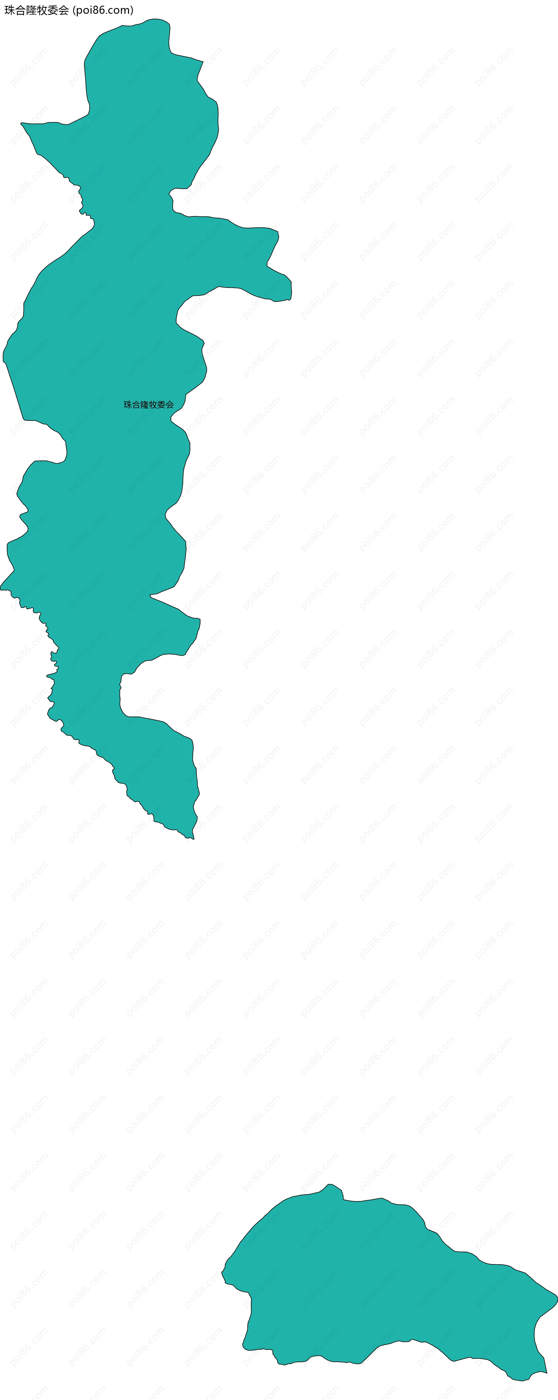 珠合隆牧委会边界地图