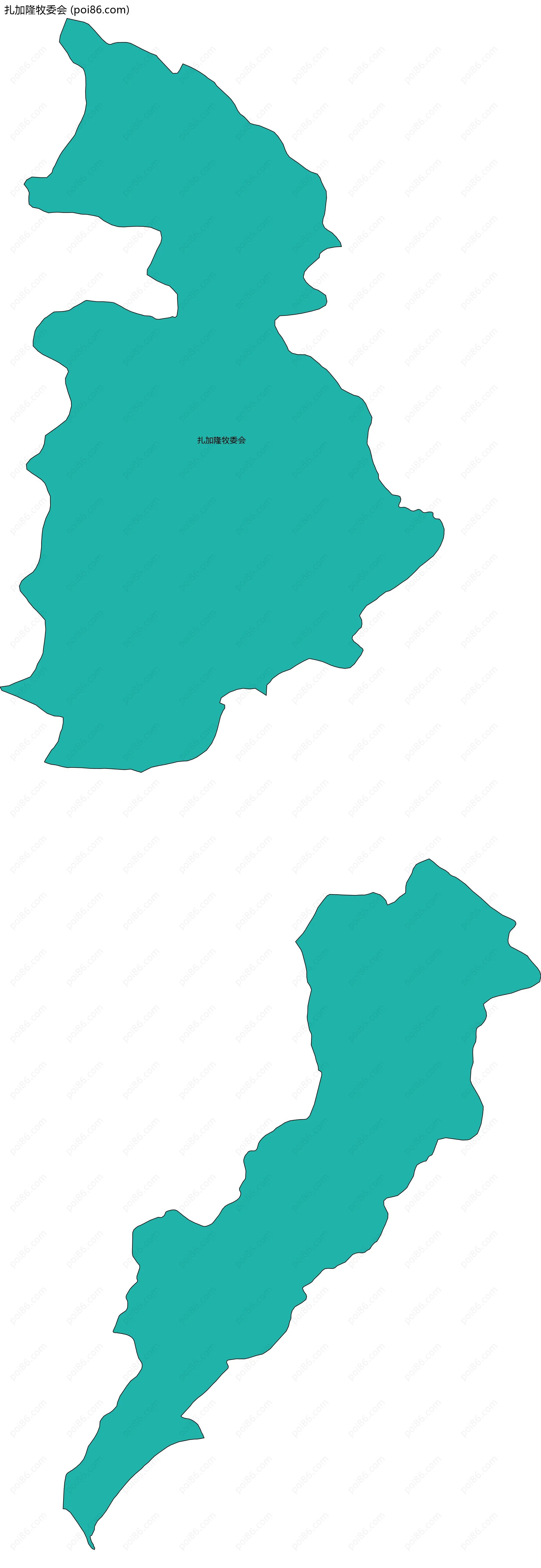 扎加隆牧委会边界地图