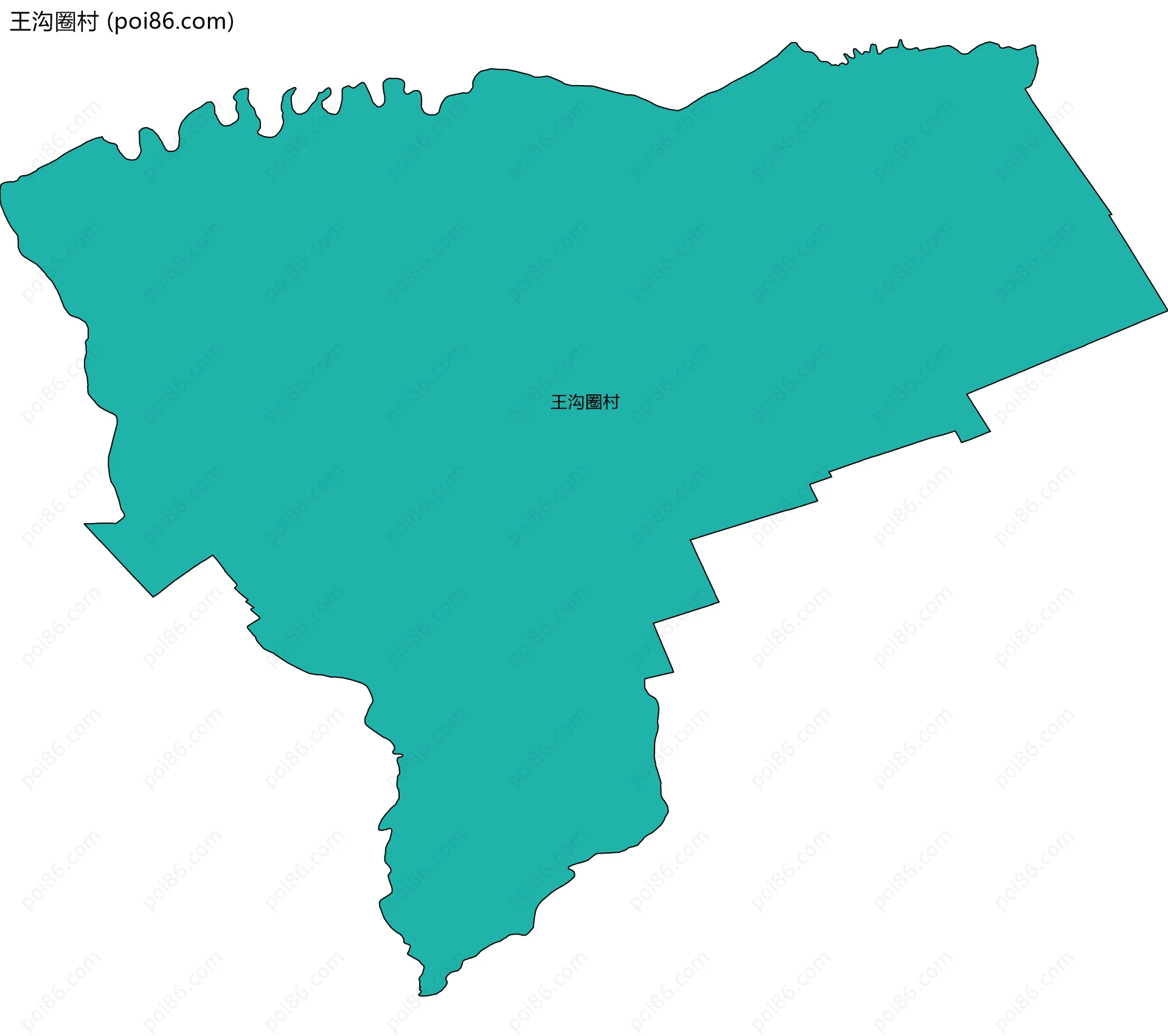 王沟圈村边界地图