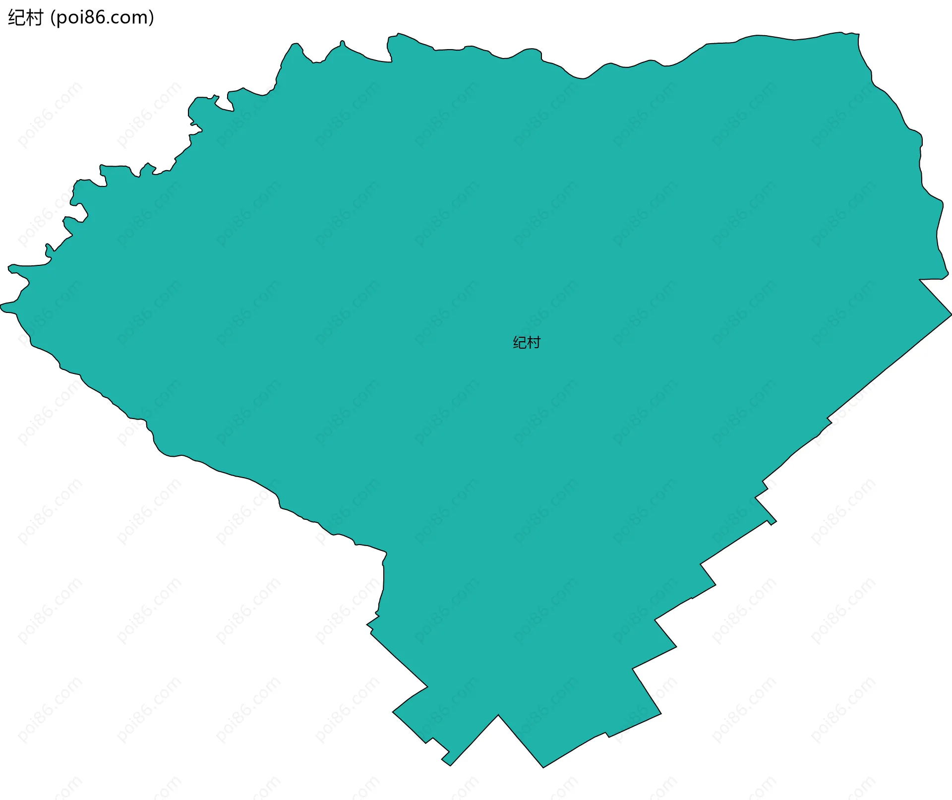 纪村边界地图