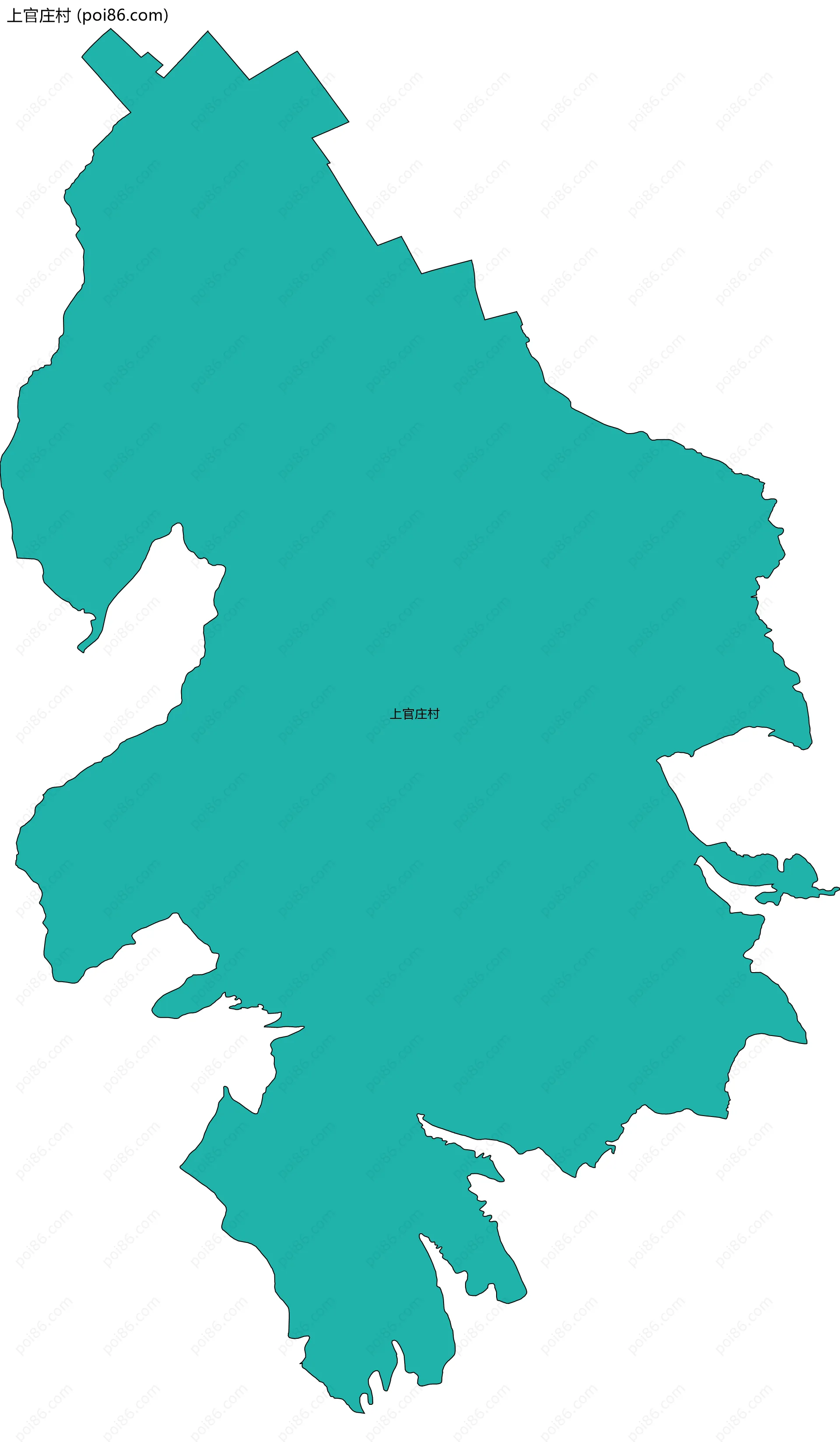 上官庄村边界地图