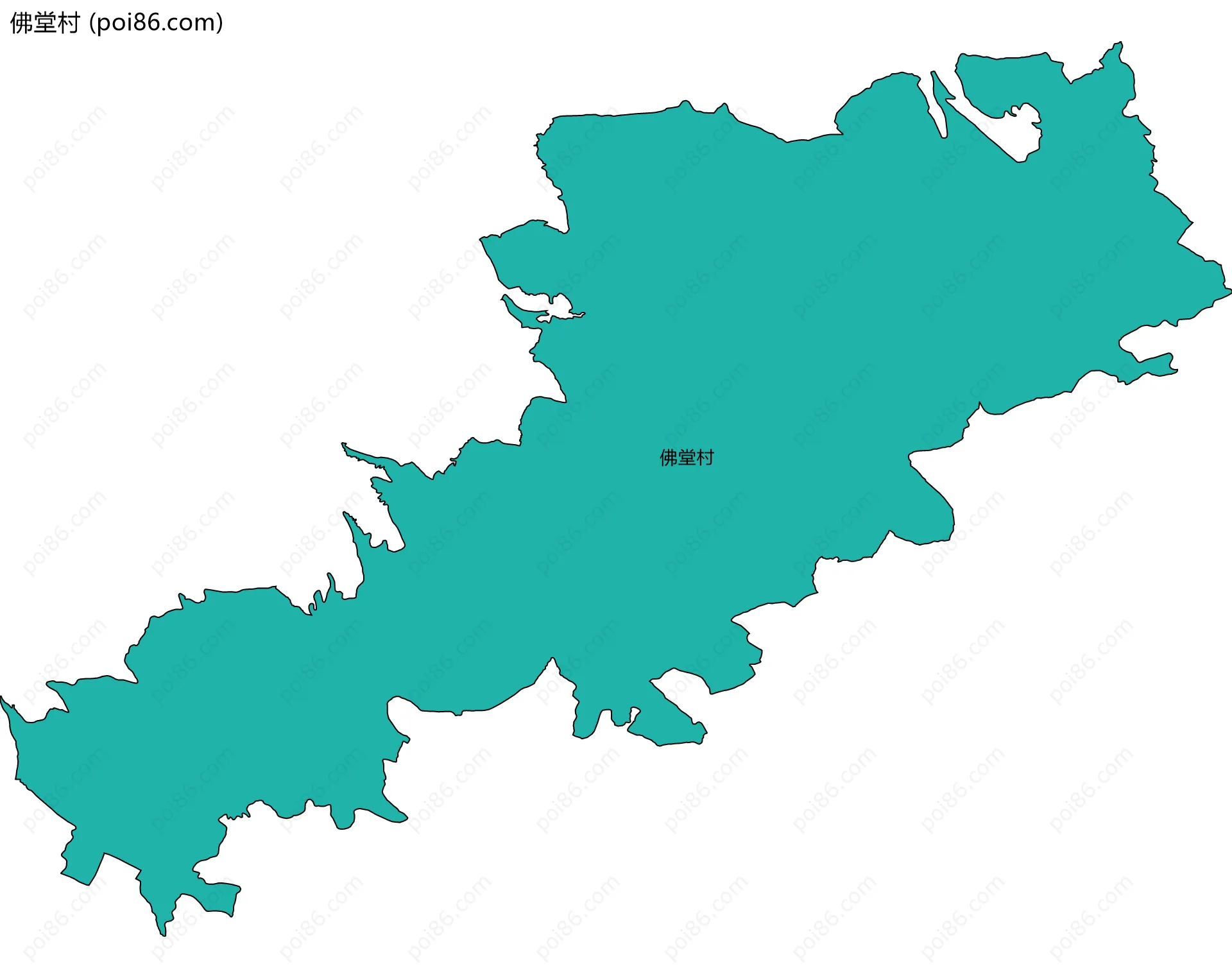 佛堂村边界地图