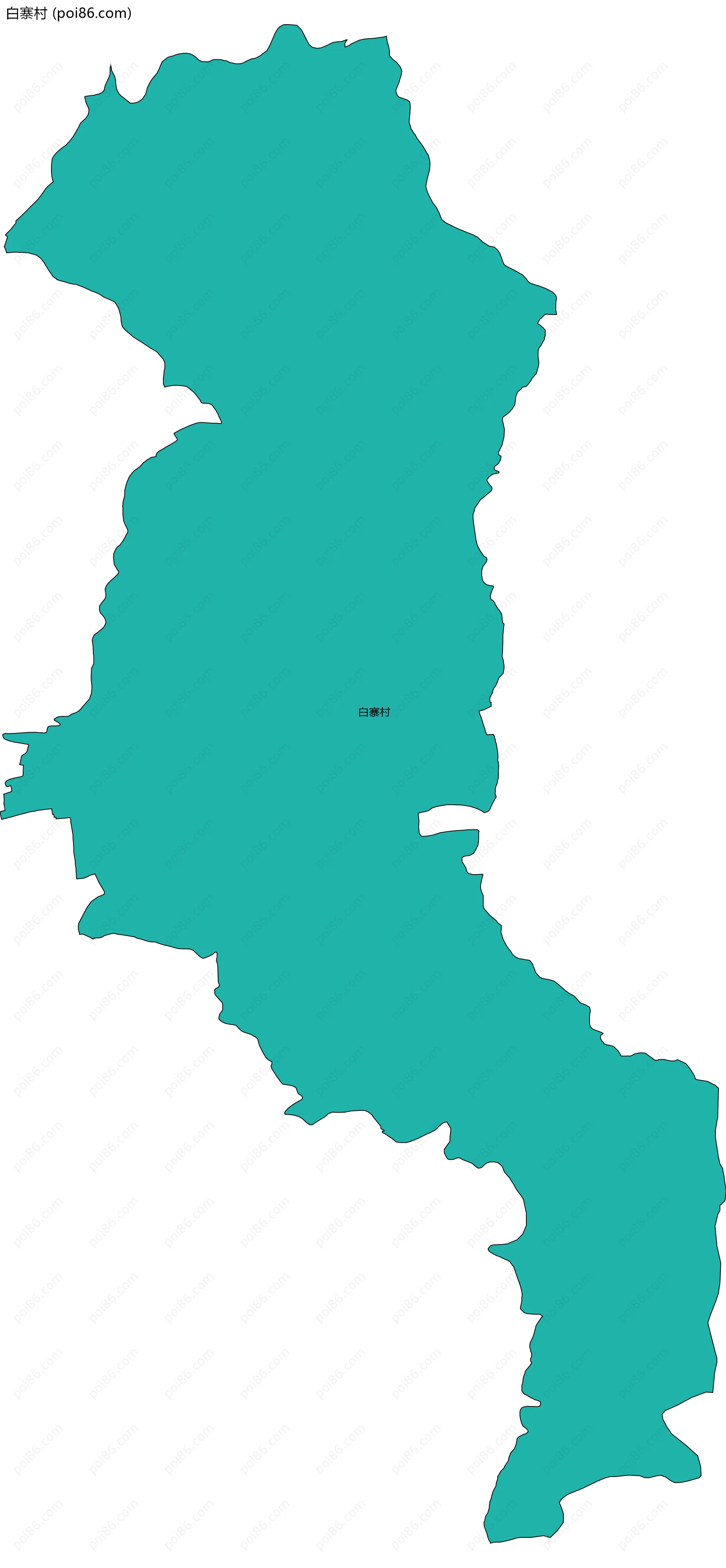 白寨村边界地图