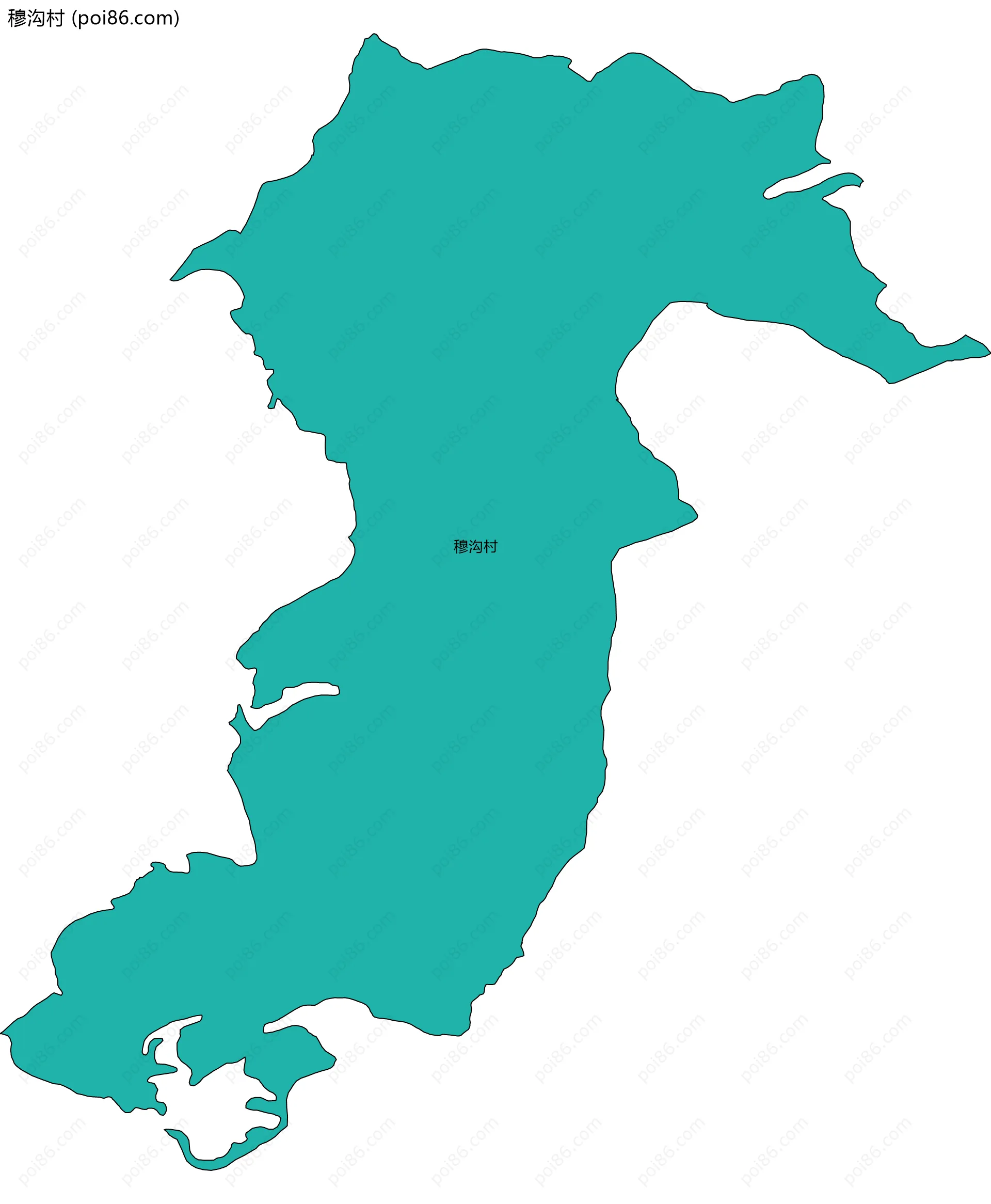 穆沟村边界地图