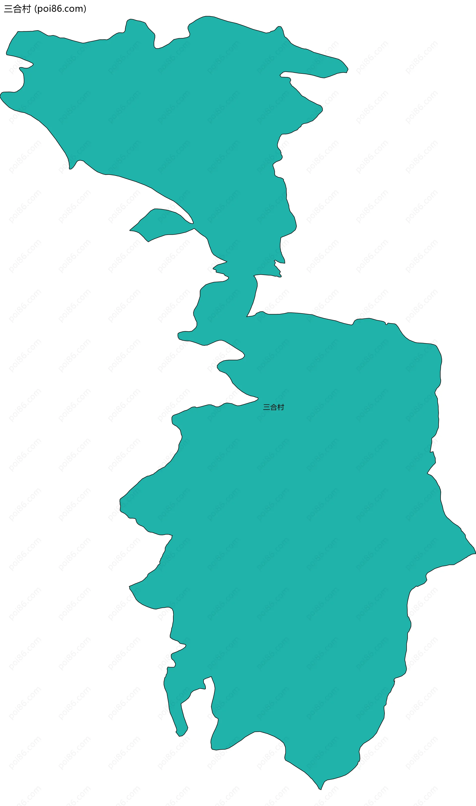 三合村边界地图