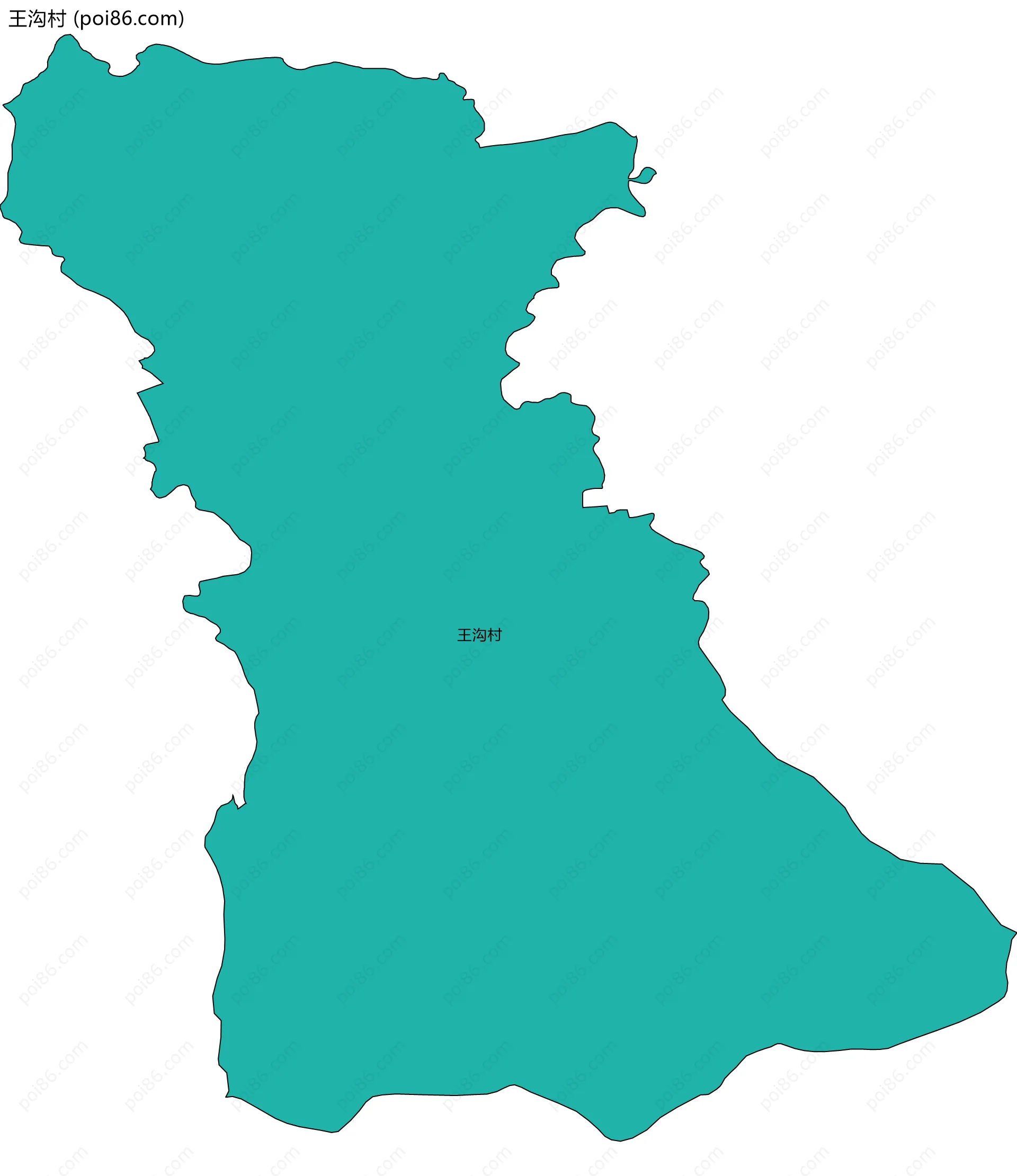 王沟村边界地图