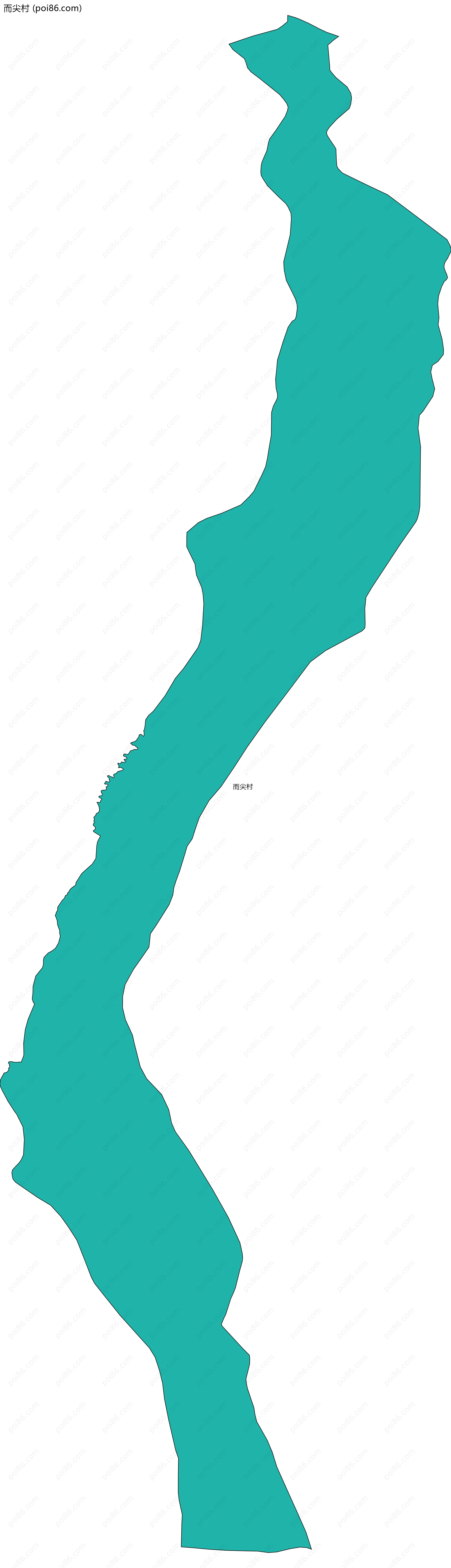 而尖村边界地图
