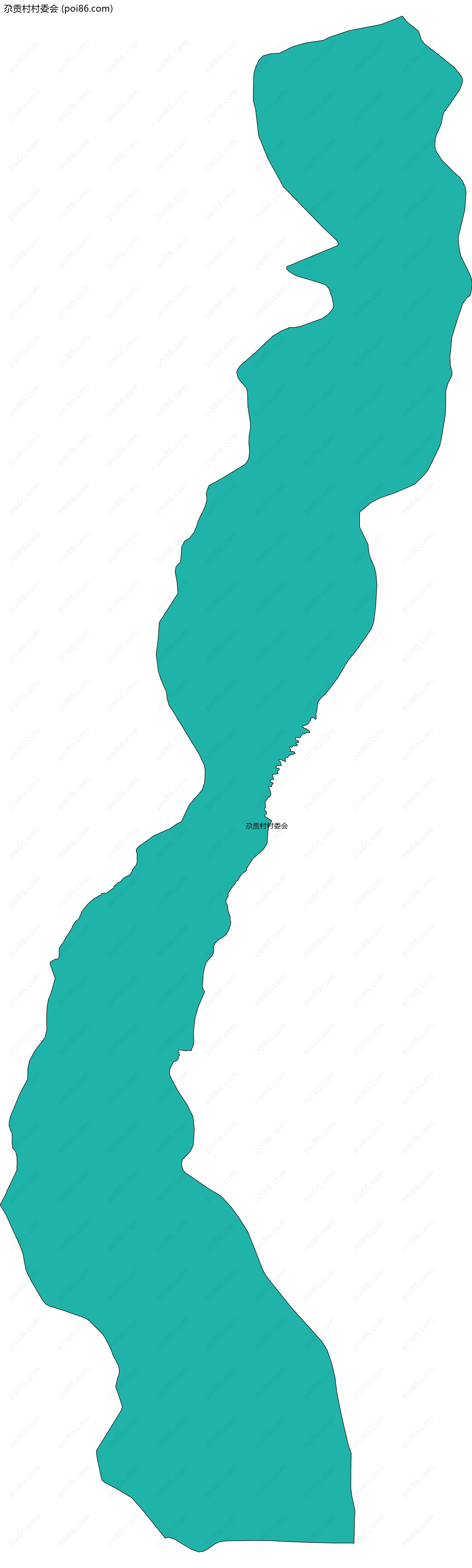 尕贡村村委会边界地图