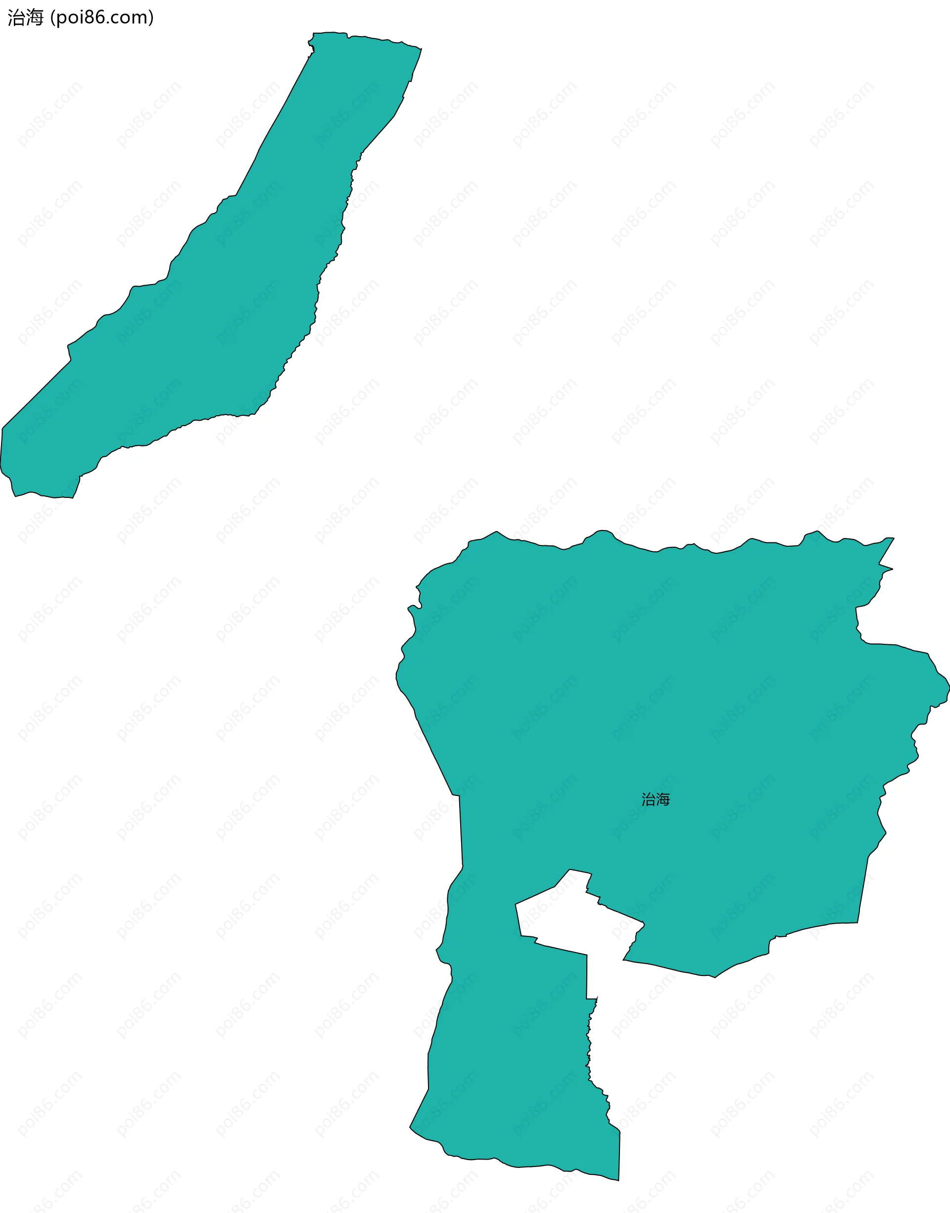 治海边界地图