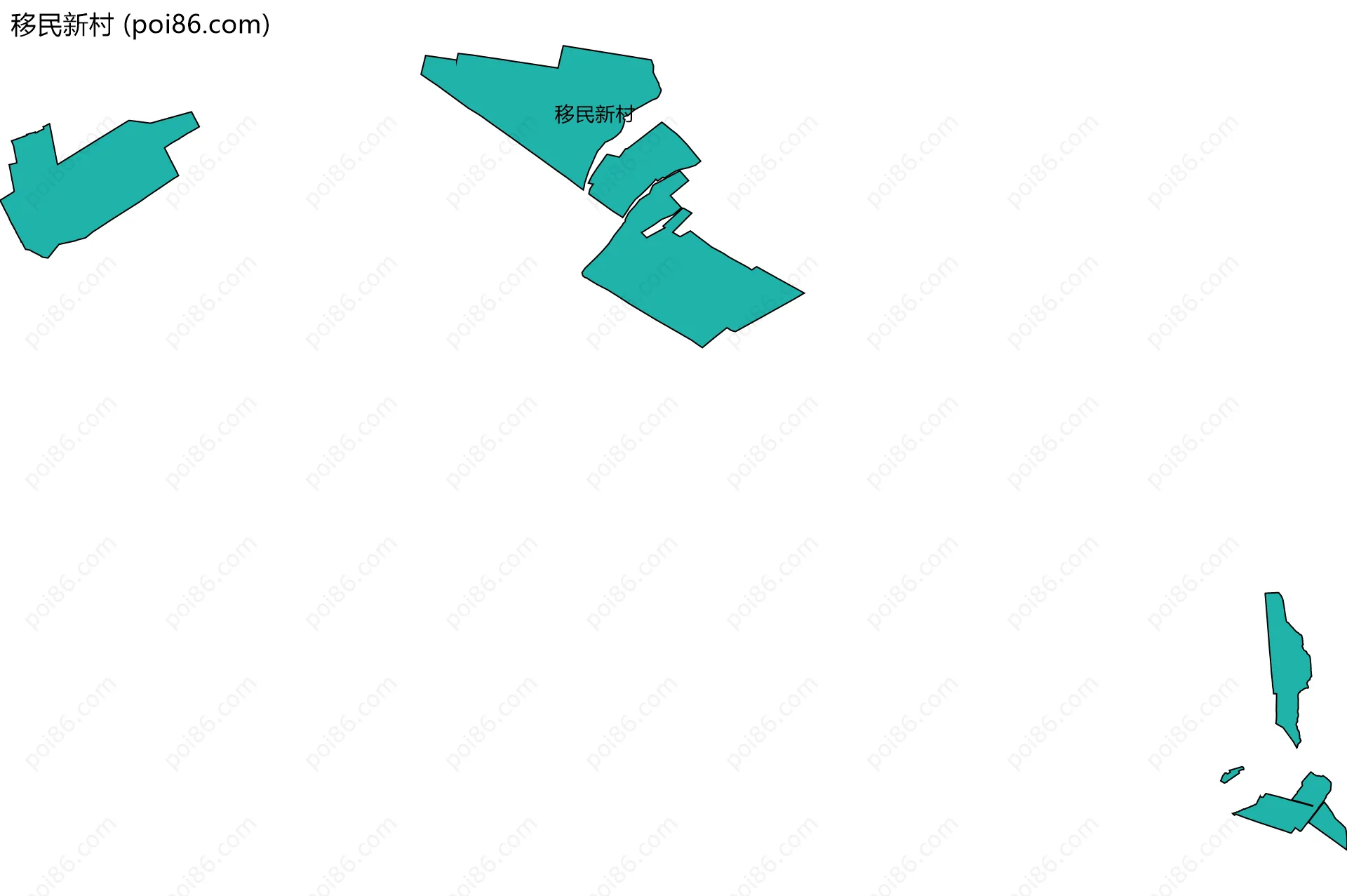 移民新村边界地图