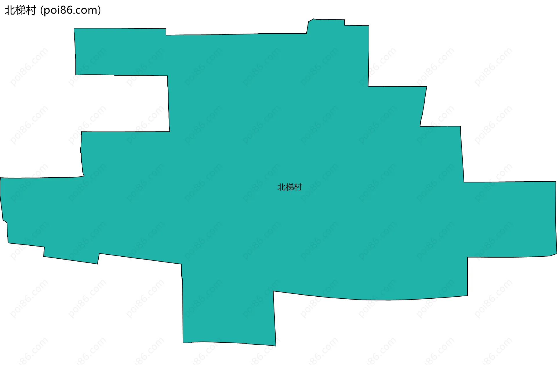 北梯村边界地图