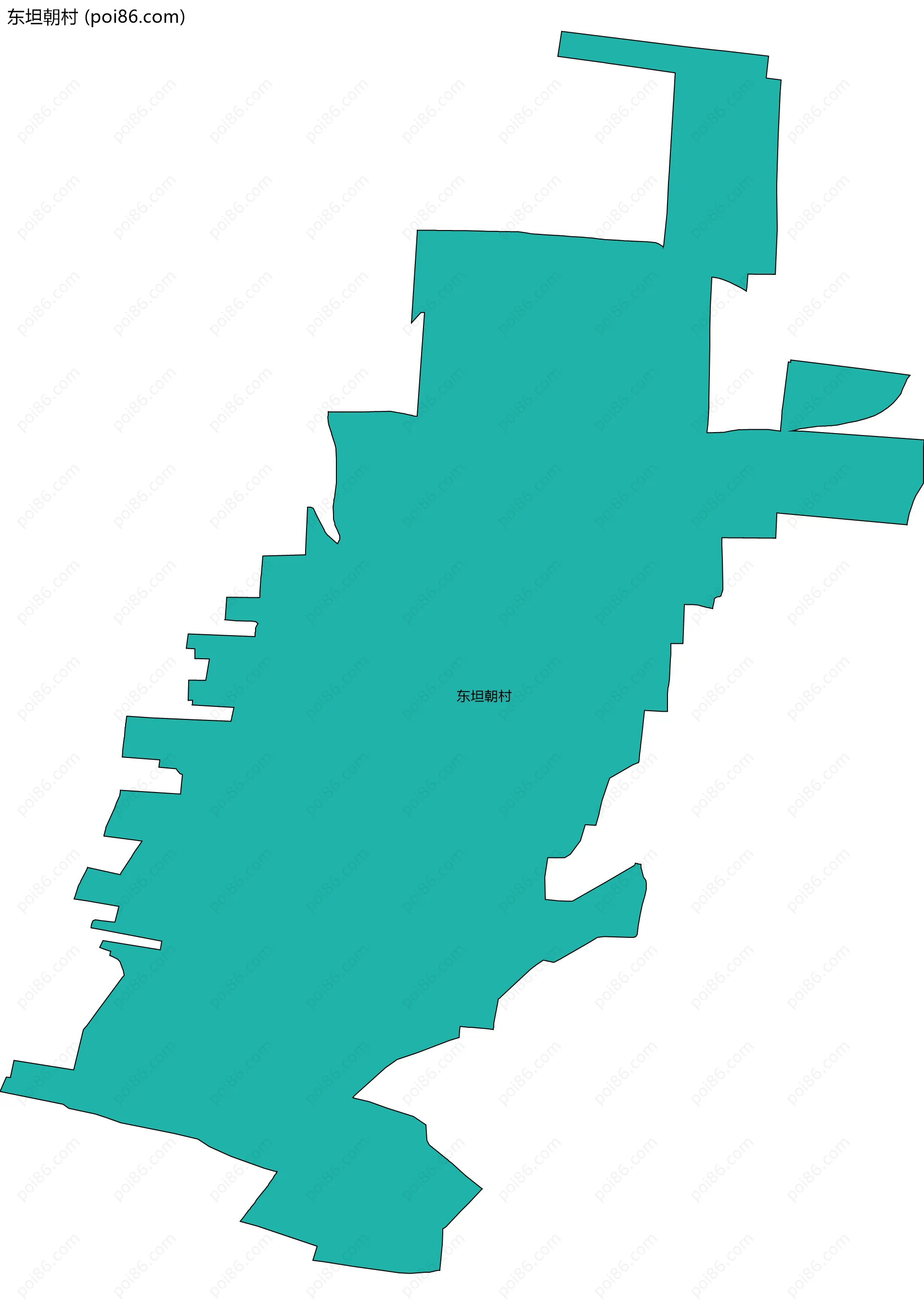 东坦朝村边界地图