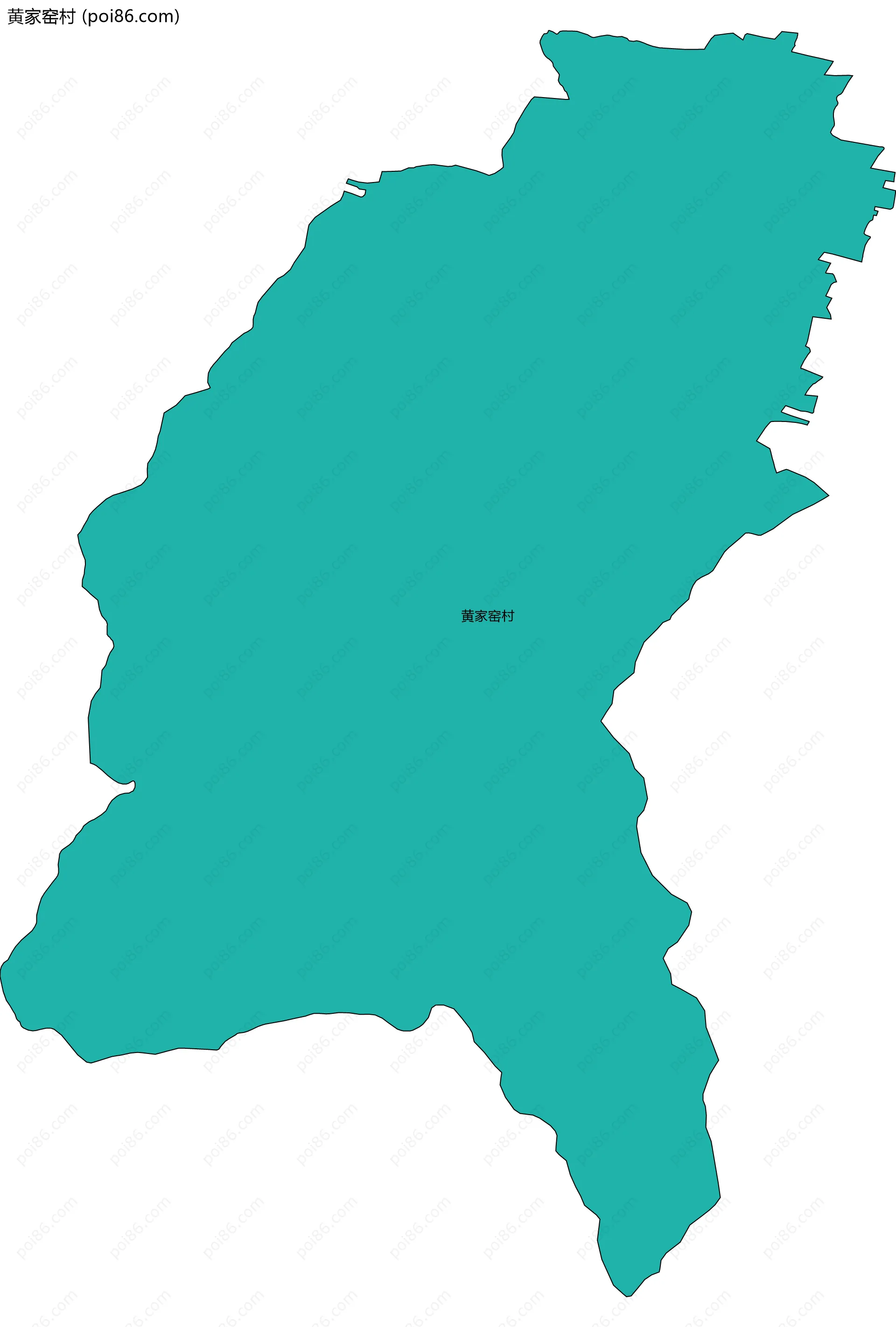 黄家窑村边界地图