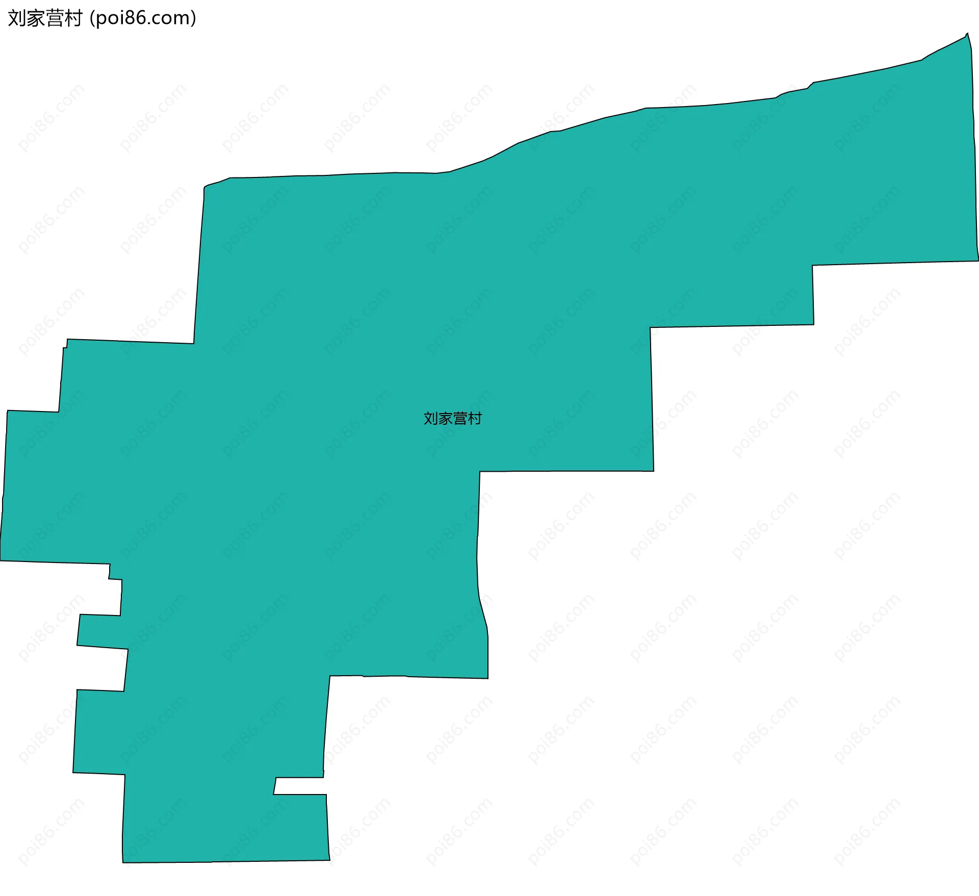 刘家营村边界地图