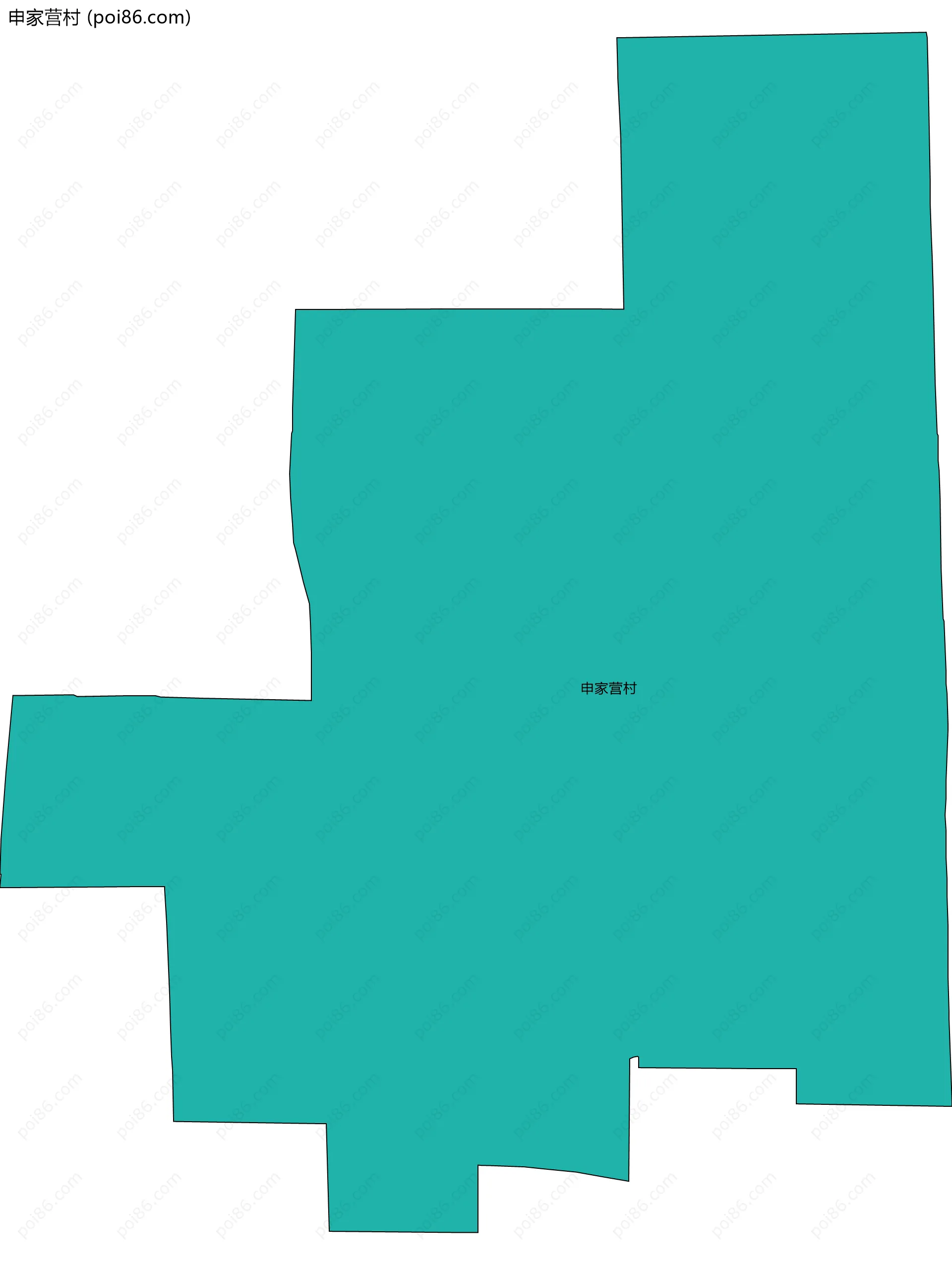 申家营村边界地图