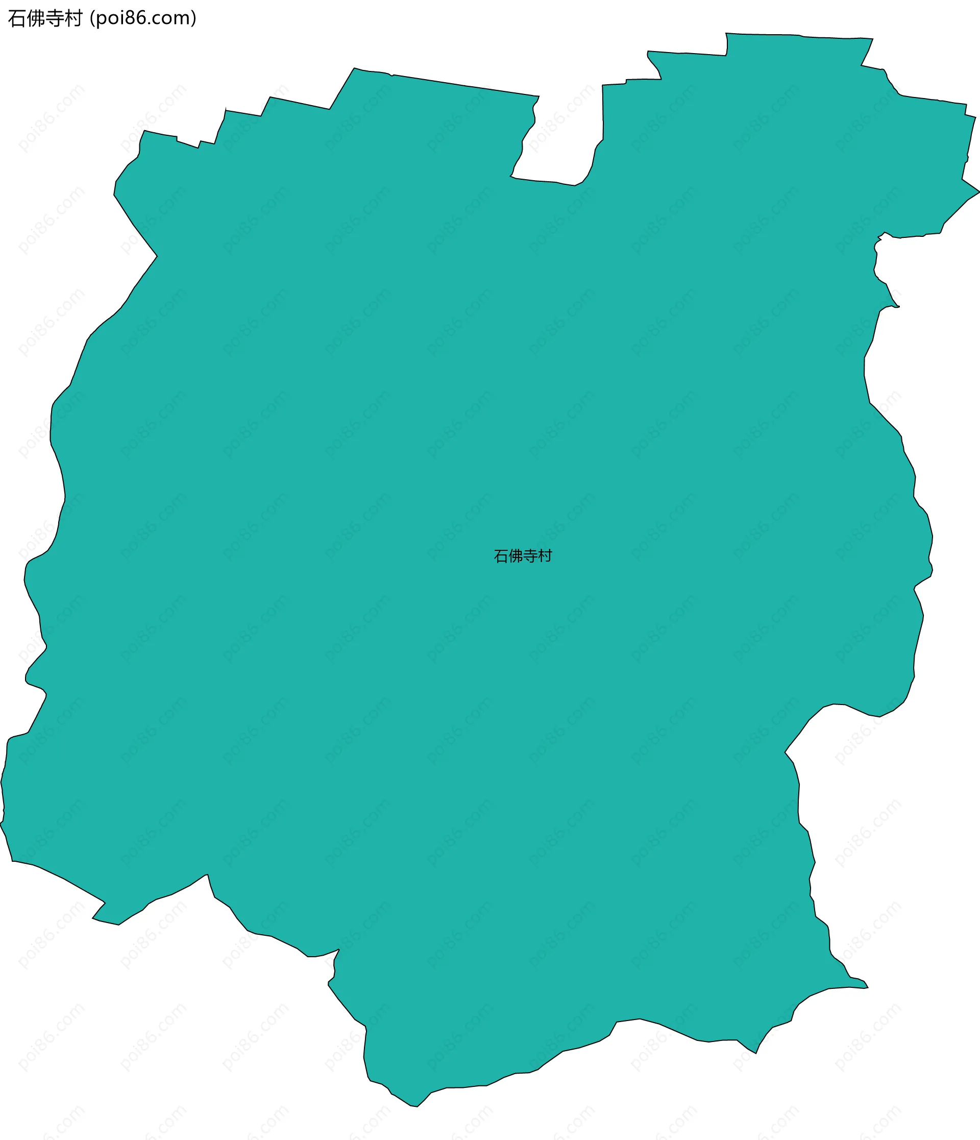 石佛寺村边界地图